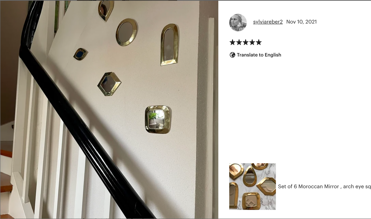 Gold Small Unlacquered Brass Mirror - Wall Decorative Mirrors