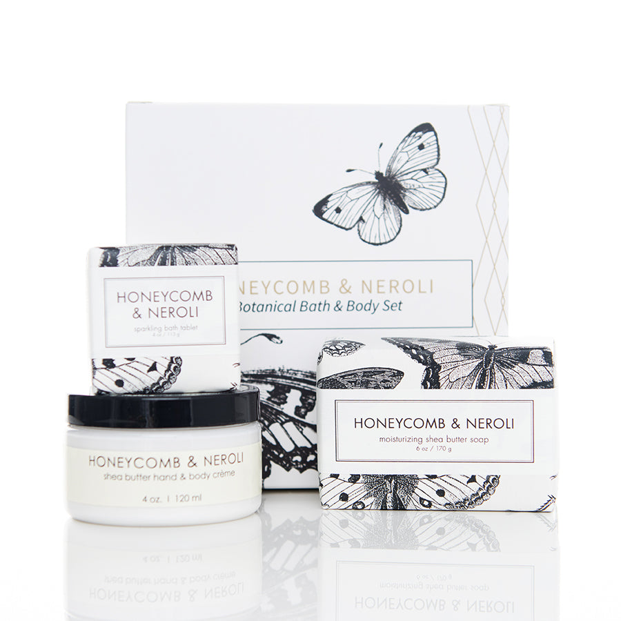 Botanical Bath & Body Gift Set - Honeycomb & Neroli