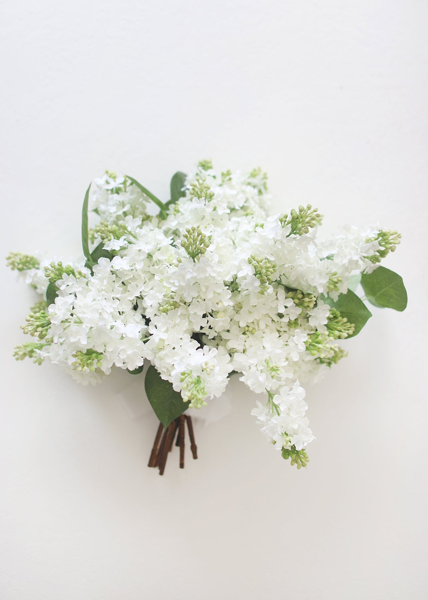 Artificial Blooming Lilac Branch in White - 26
