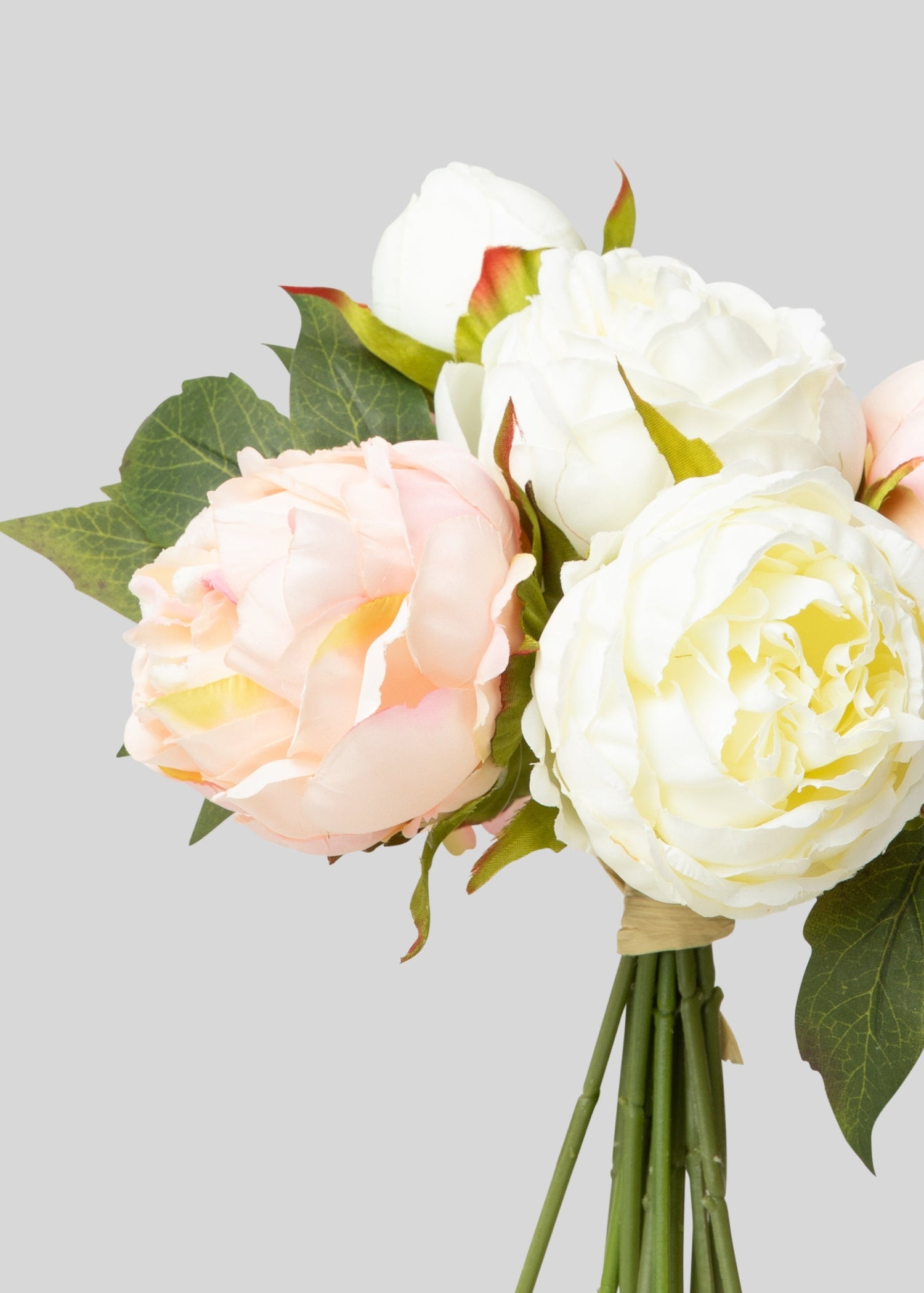 Blush Pink Artificial Peony Flower Bundle - 13