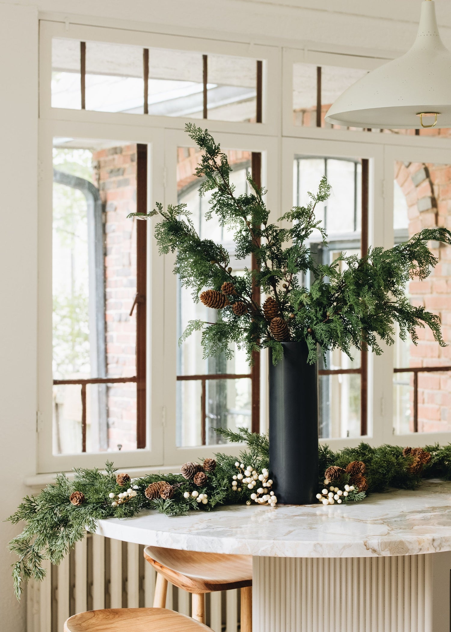 Artificial Pine Cone Branch Winter Decor - 28.5