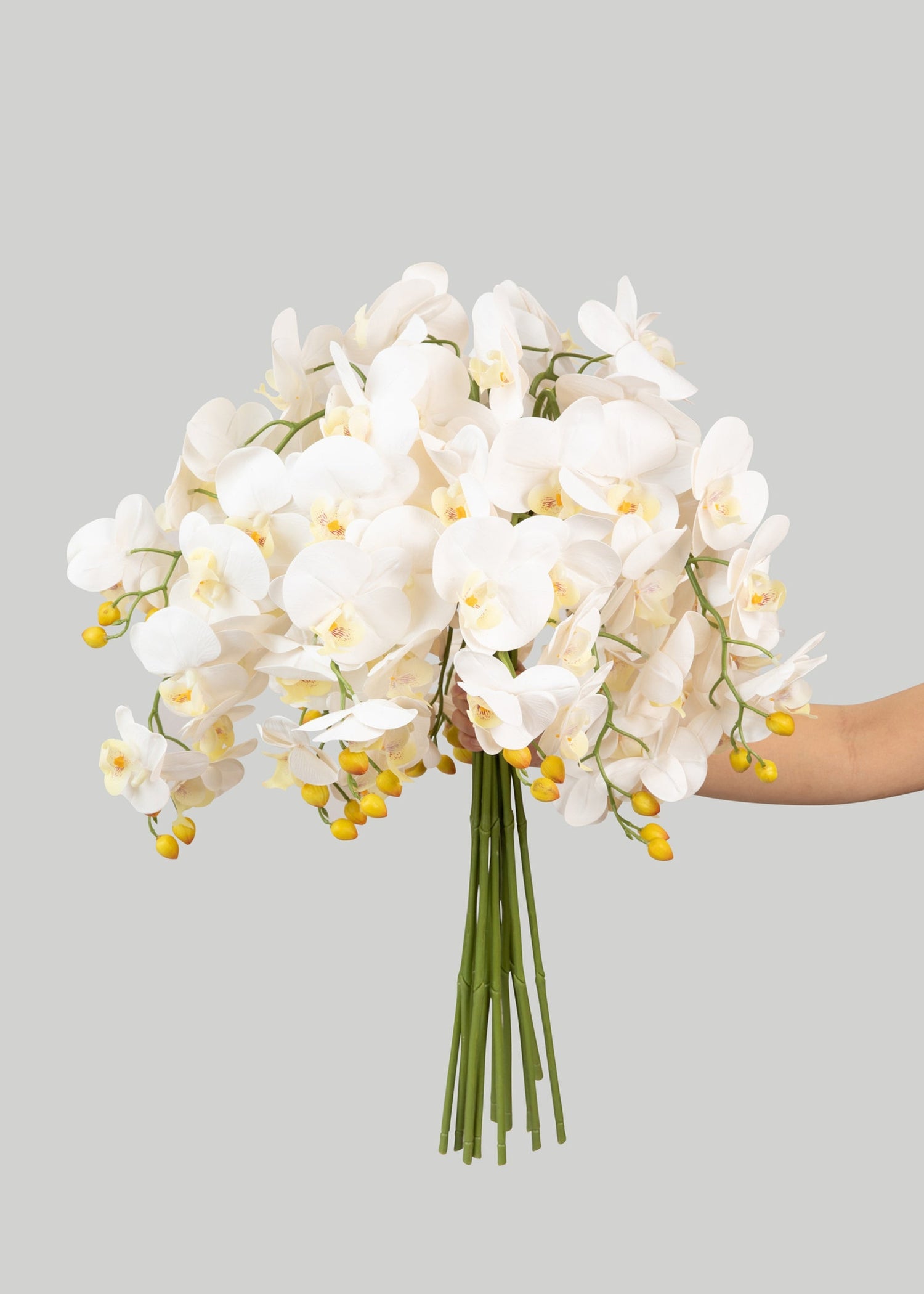Case of 48 Stems - Faux Real Touch Orchids in White - 36