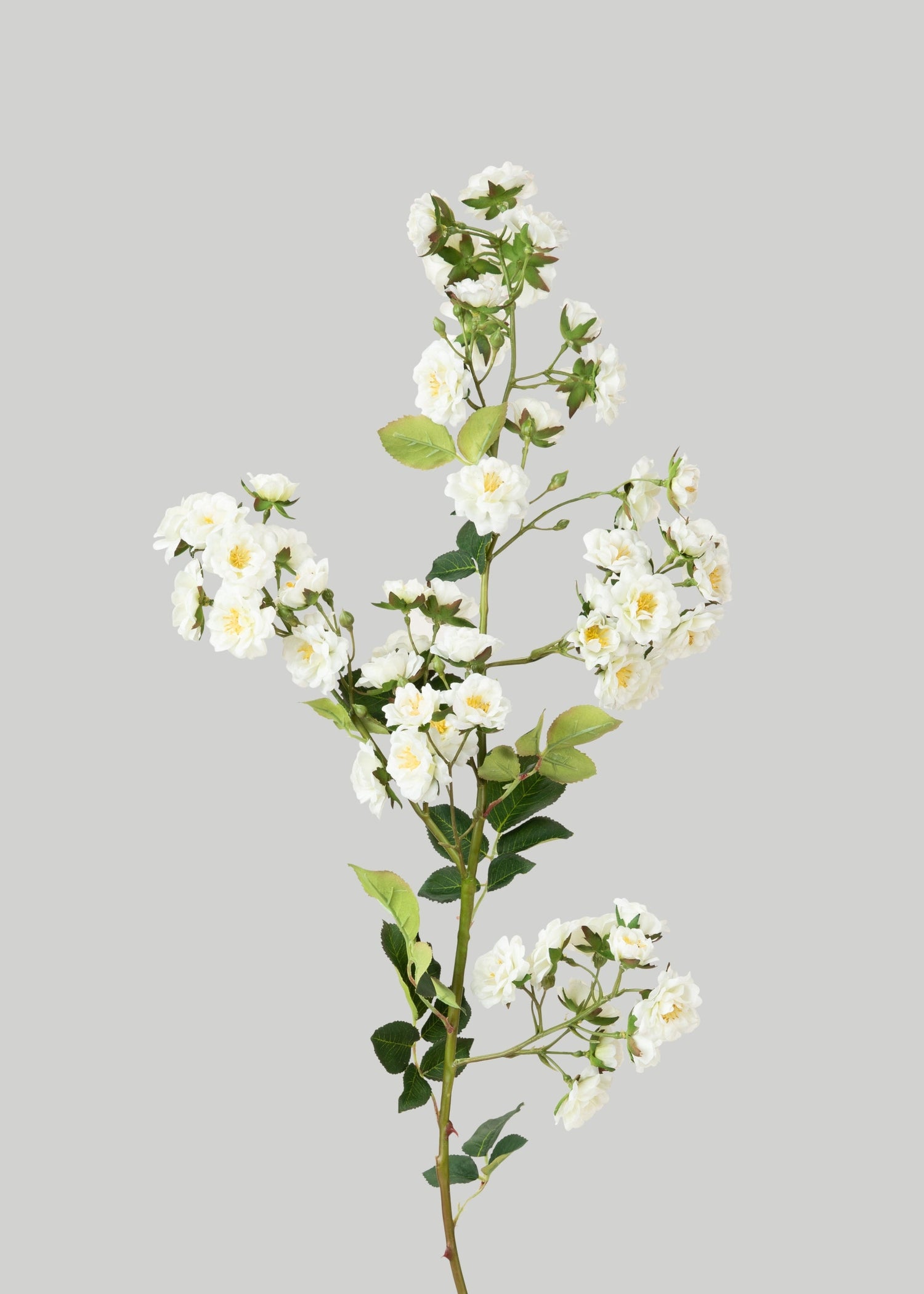 Climbing Fake Roses Branch in Cream White - 33