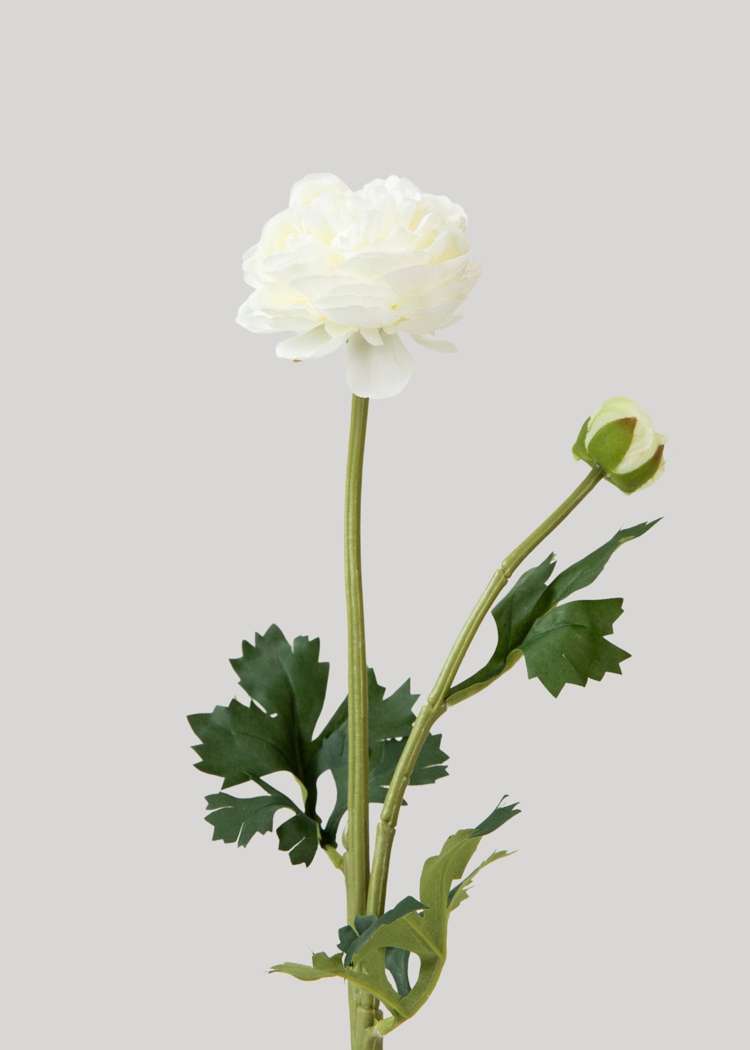 White Faux Ranunculus Flower - 18.75