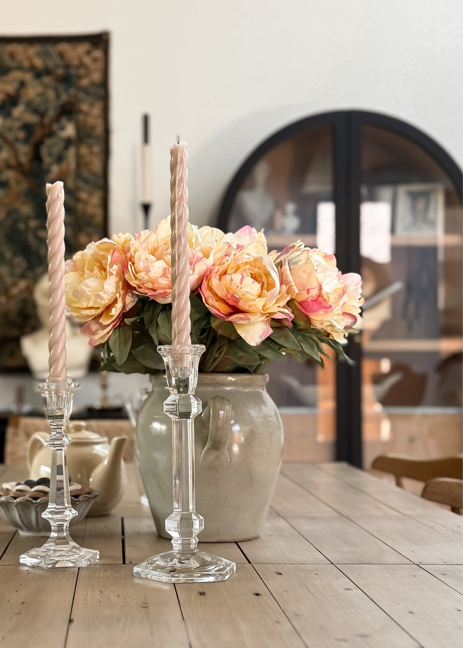 Real Touch Peony in Pale Yellow - 20