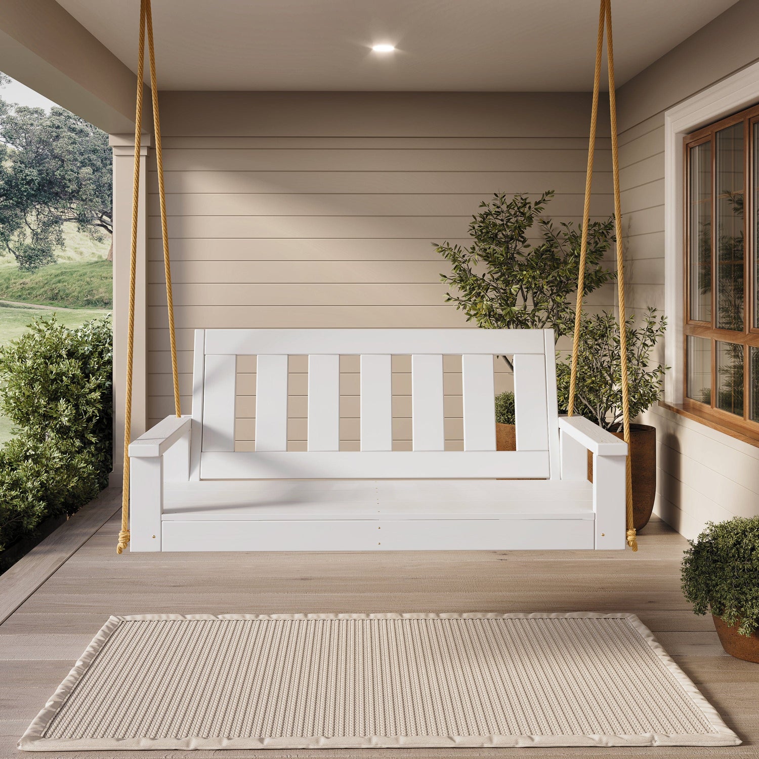 Porchgate Amish Heavy Duty 700 Lb 5-Foot Ardmore Porch Swing - Dovetail Grey