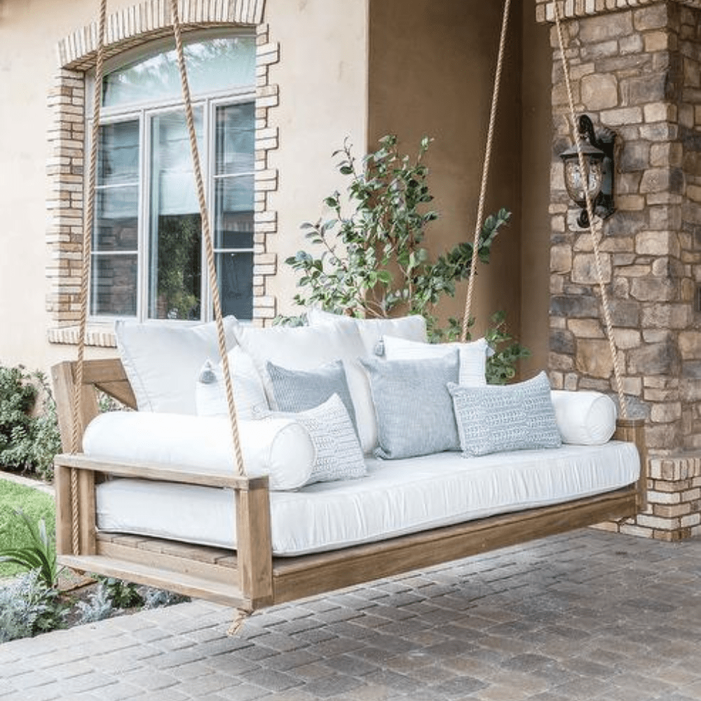 Amish Casual Malvern Porch Swing Bed, Twin Oak with Clearcoat