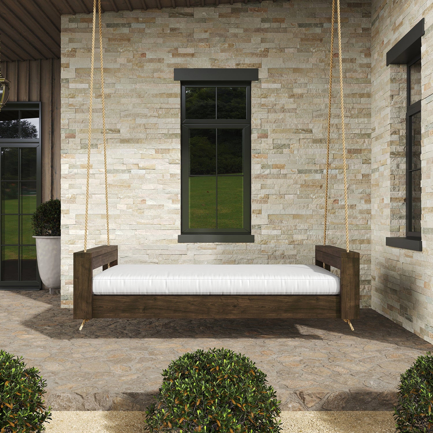 Amish Casual Lancaster Daybed Swing Bed, Twin Unfinished