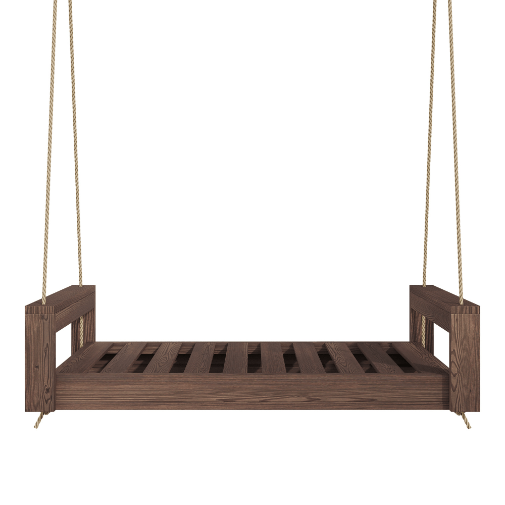 Amish Casual Lancaster Daybed Swing Bed, Twin Oak with Clearcoat