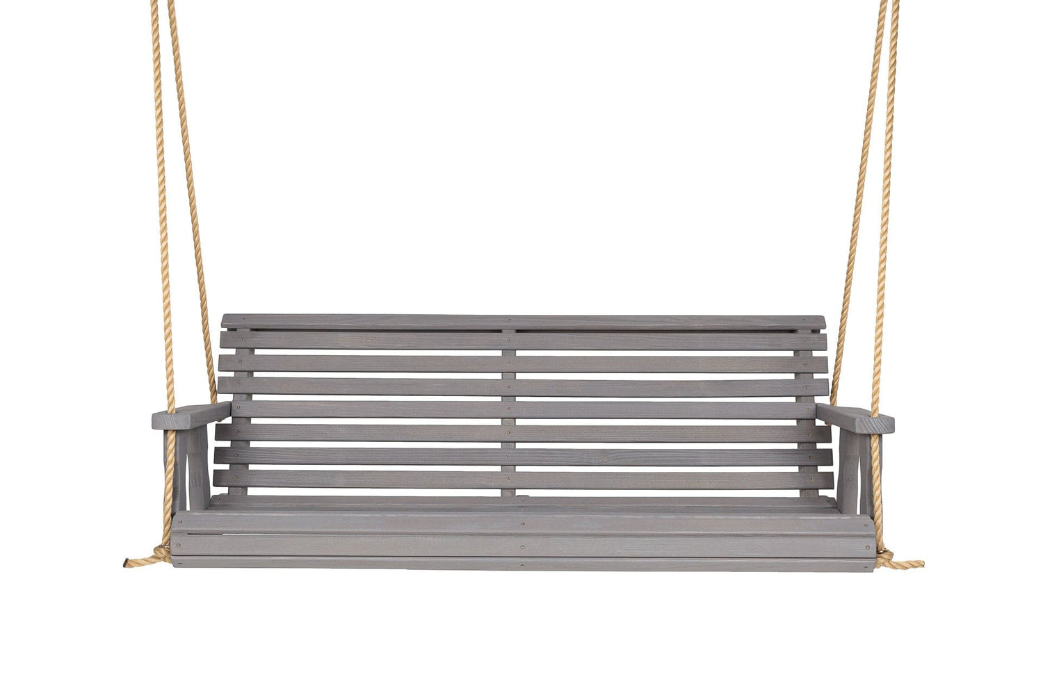 Amish Casual 5 Foot Roll Back Porch Swing in Grey Stain