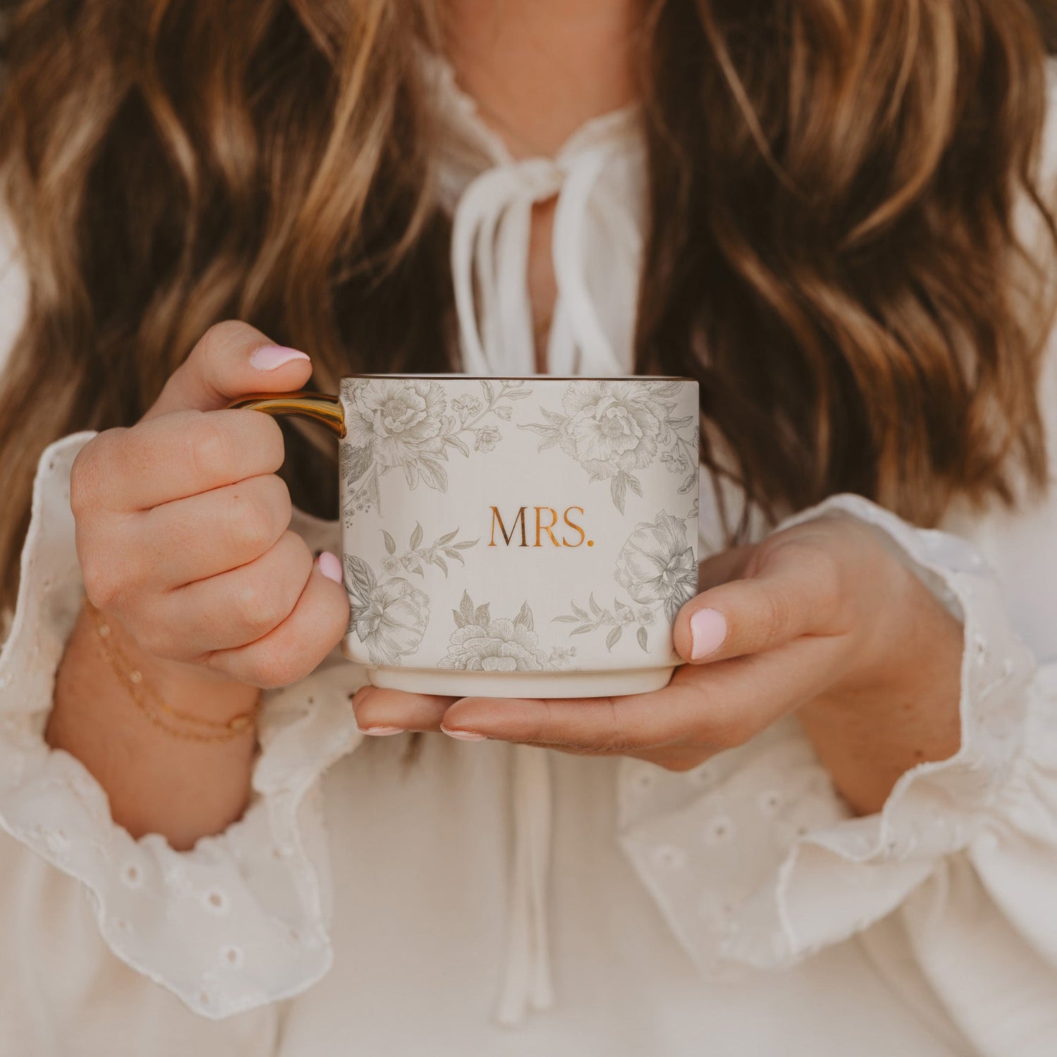 Mrs 14 oz Gold Handle Coffee Mug