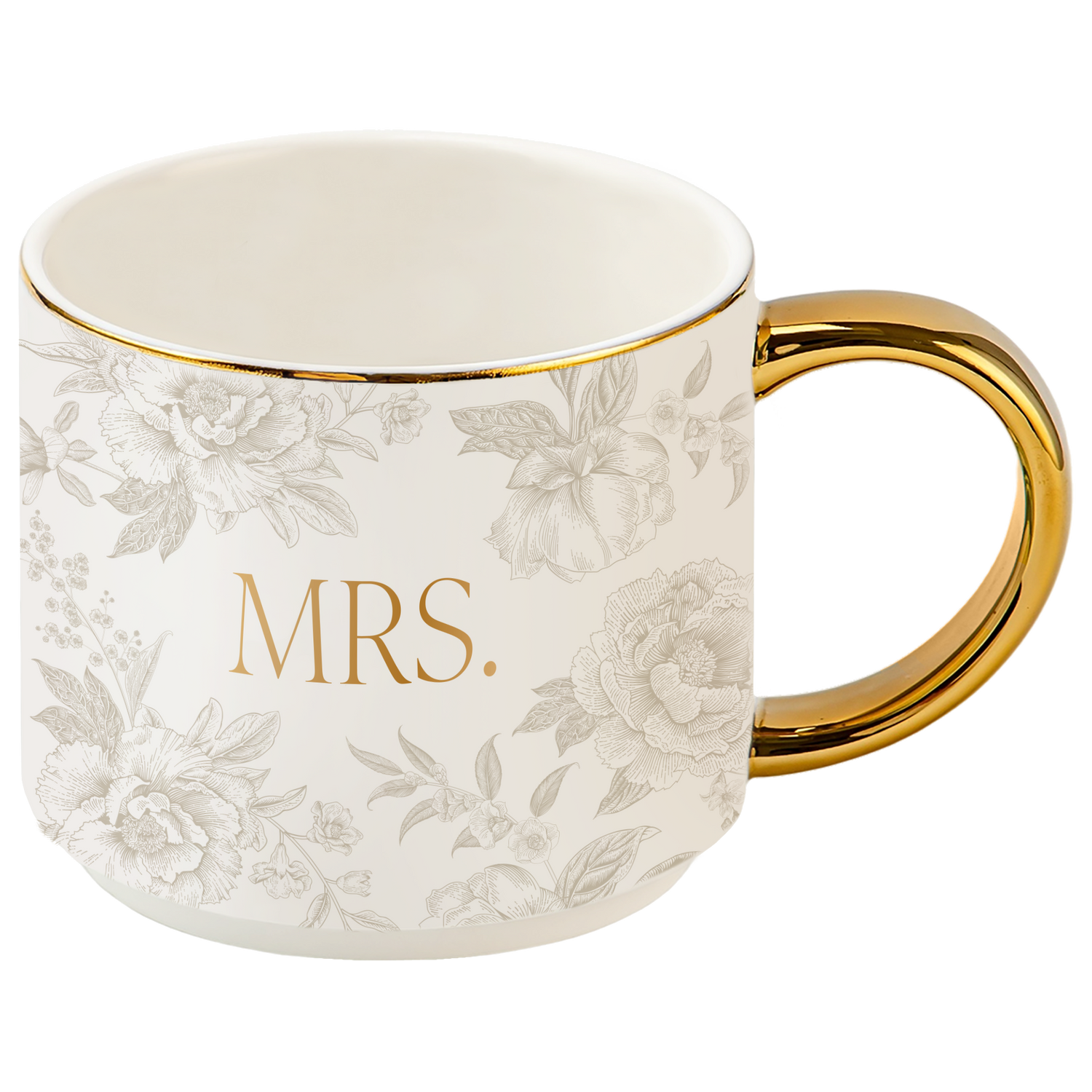Mrs 14 oz Gold Handle Coffee Mug
