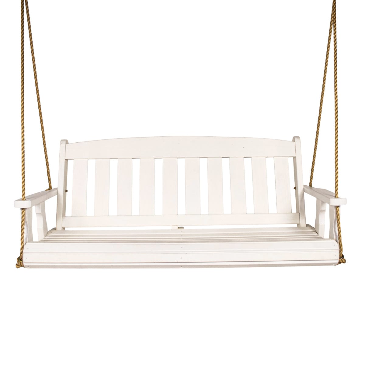 Amish Casual 5 Foot Semi-Solid White Mission Porch Swing