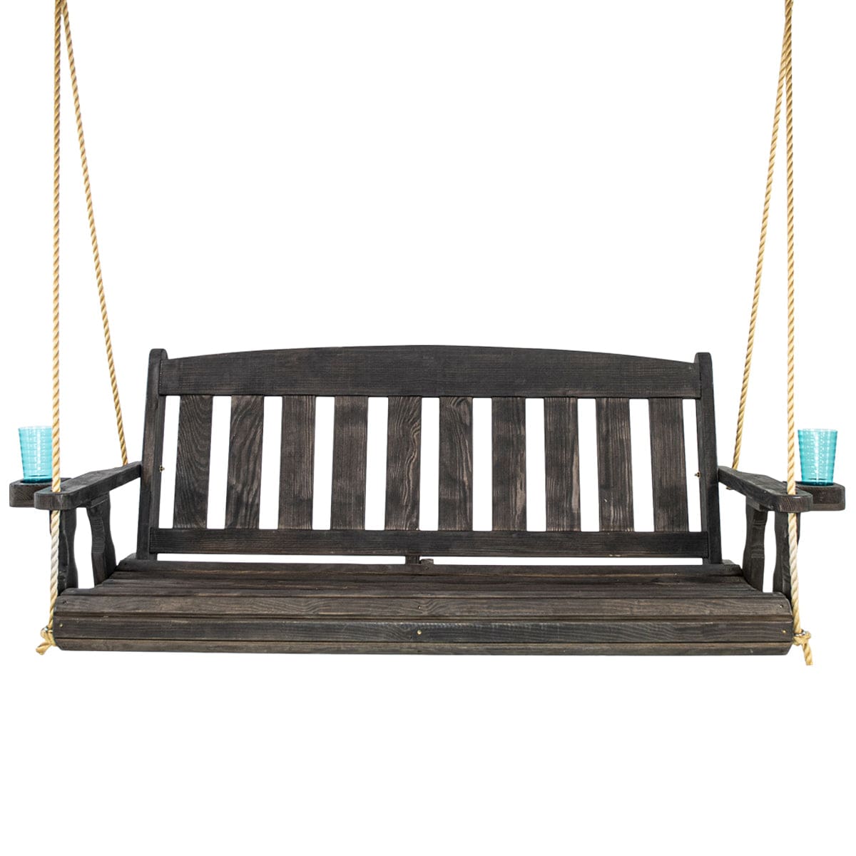 Amish Casual 5 Foot Black Stain Mission Porch Swing