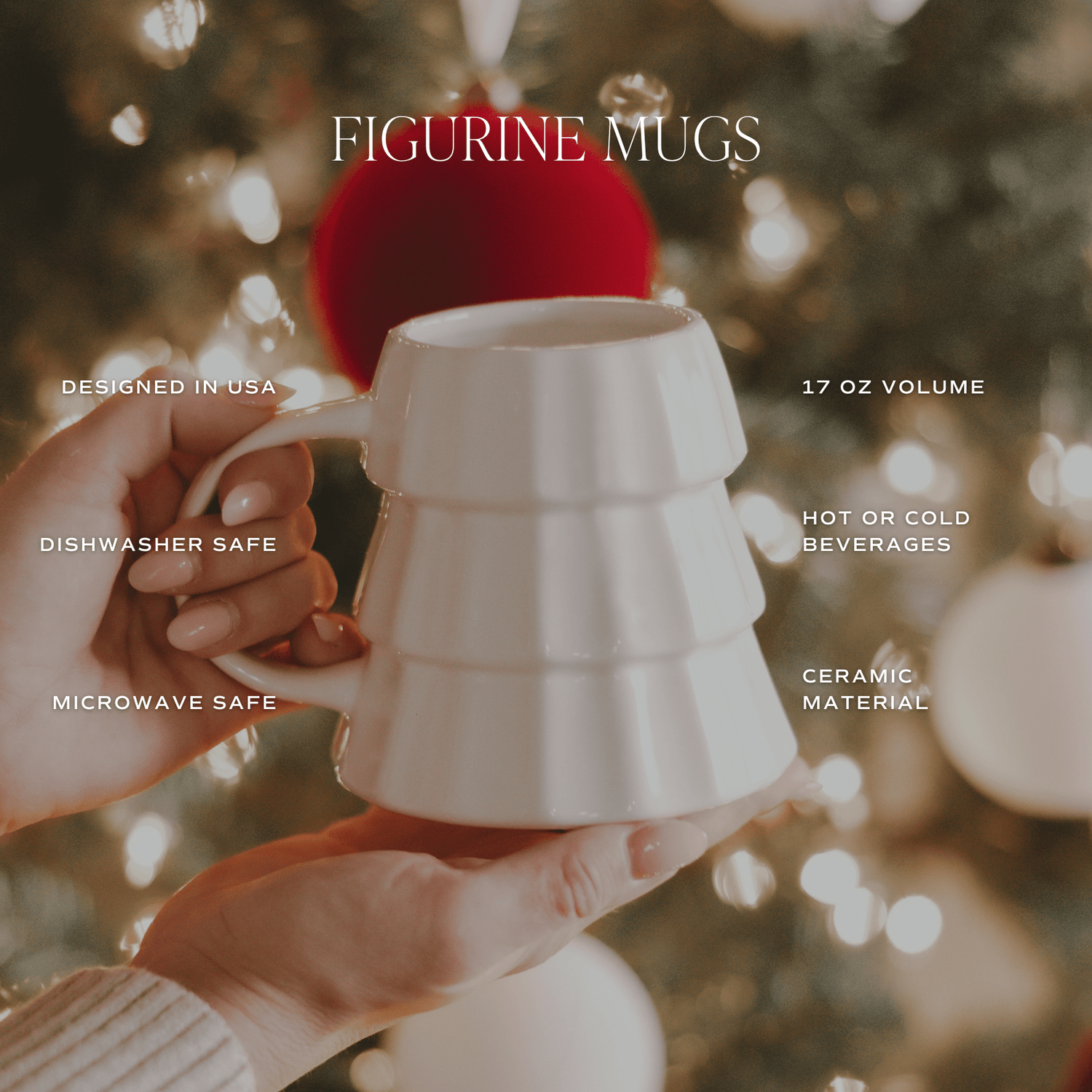 Green Tree 17 oz Figural Coffee Mug