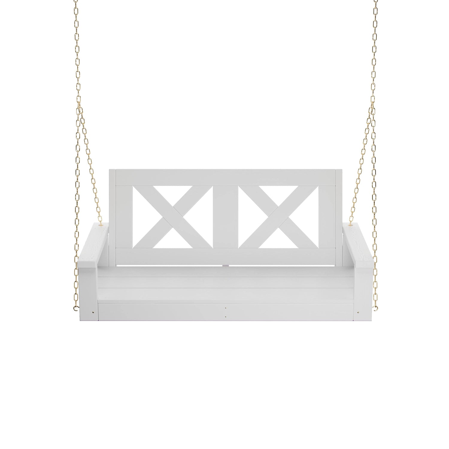 Porchgate Amish Heavy Duty 700 Lb 4-Foot Farmhouse Porch Swing - Pure White