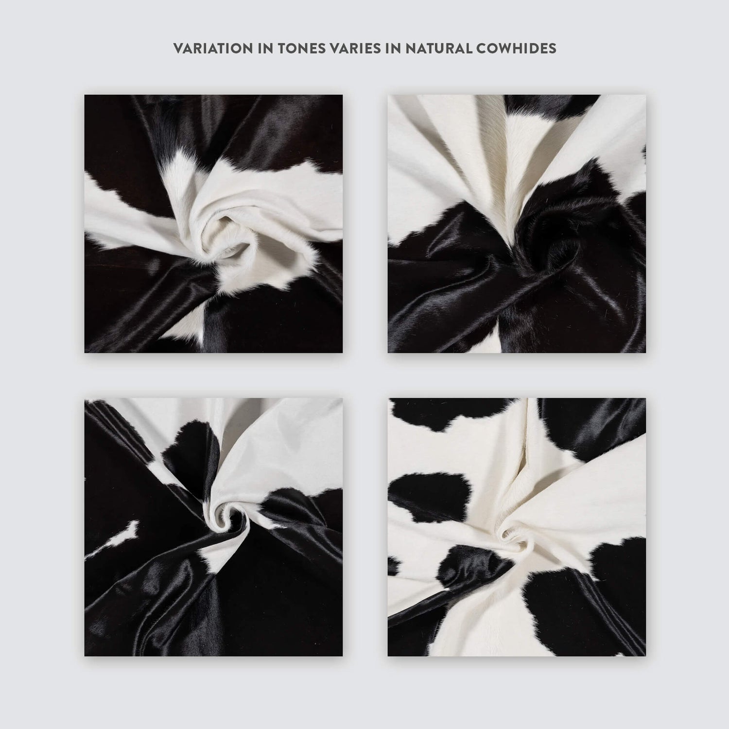 Black and White Brazilian Cowhide Rug: LARGE