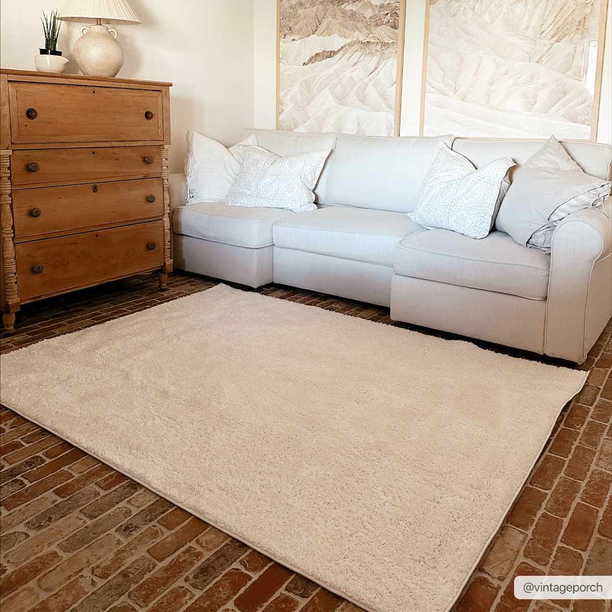 Judy White Washable Area Rug - Clearance