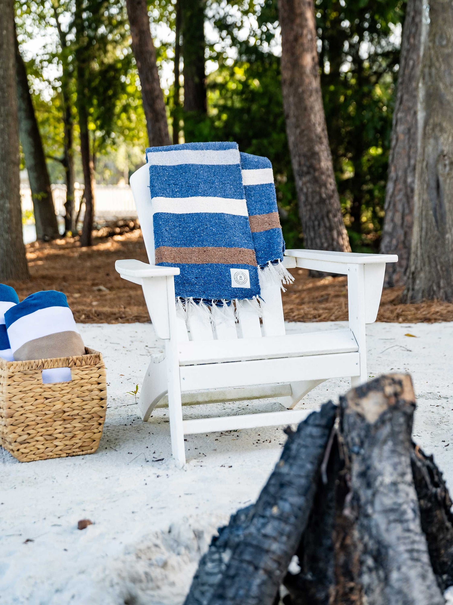 Slate Blue Riviera Mexican Blanket