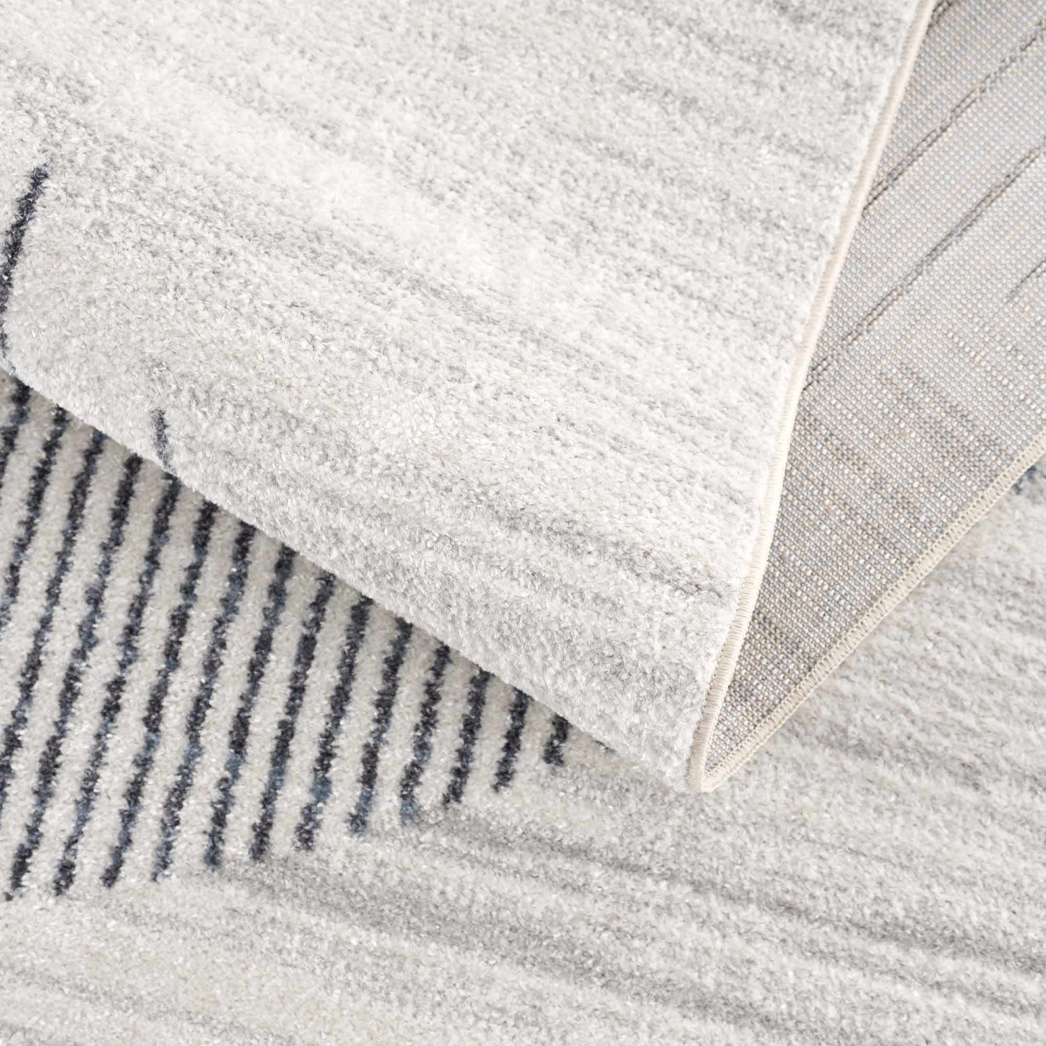 Thad Medium Gray Washable Area Rug
