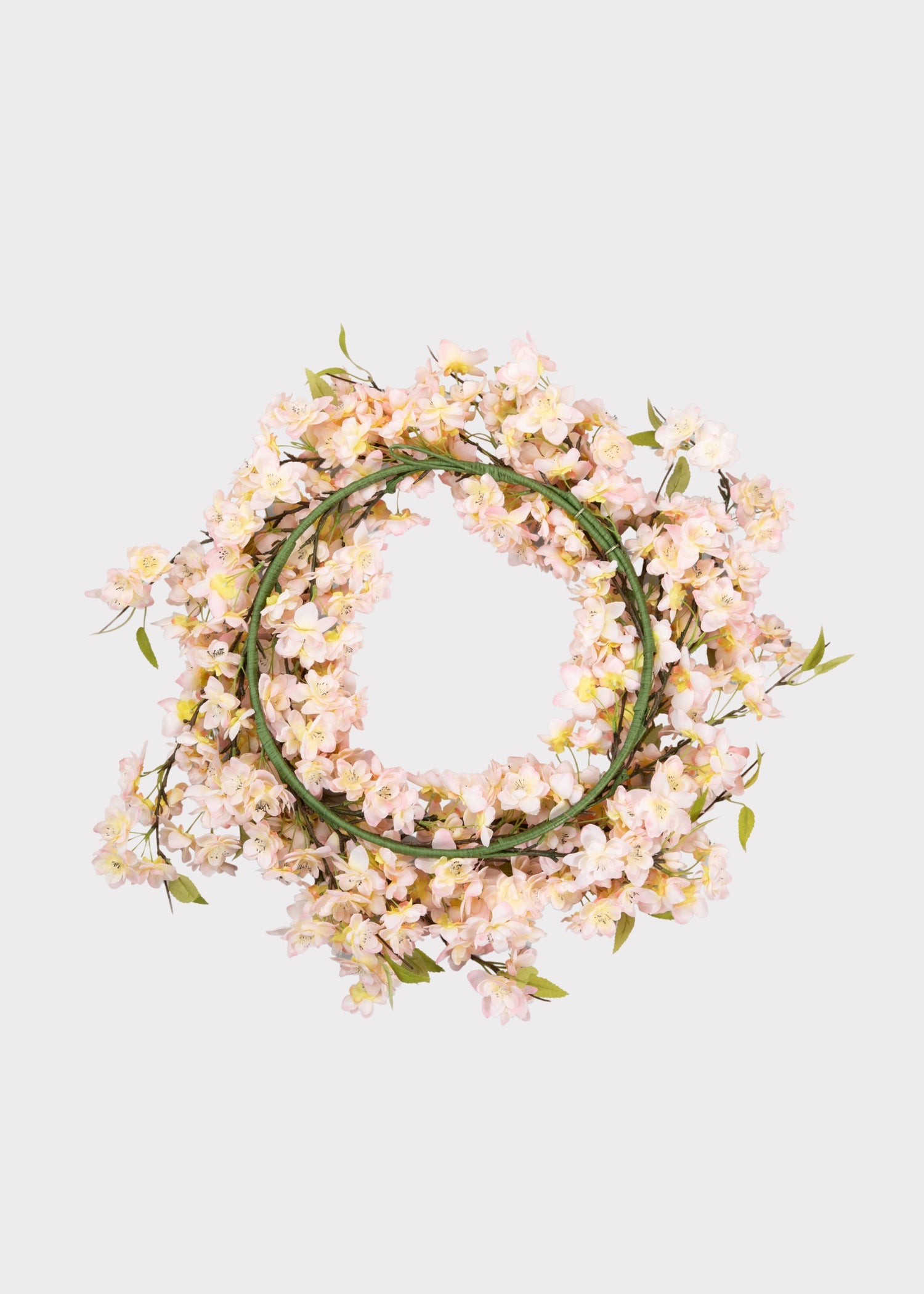 Fake Cherry Blossom Flower Wreath in Pink - 20