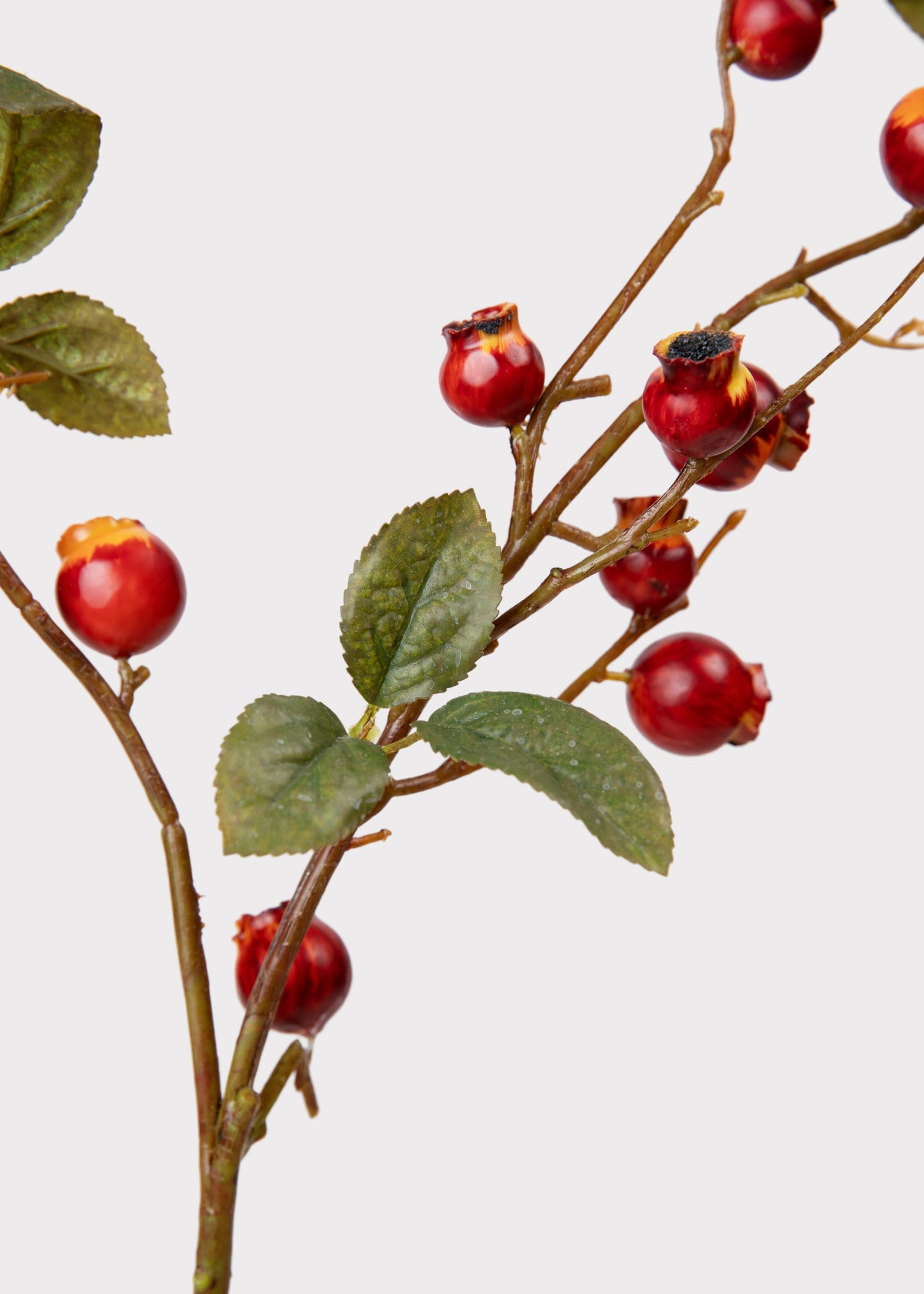 Artificial Crabapple Berry Branch - 30