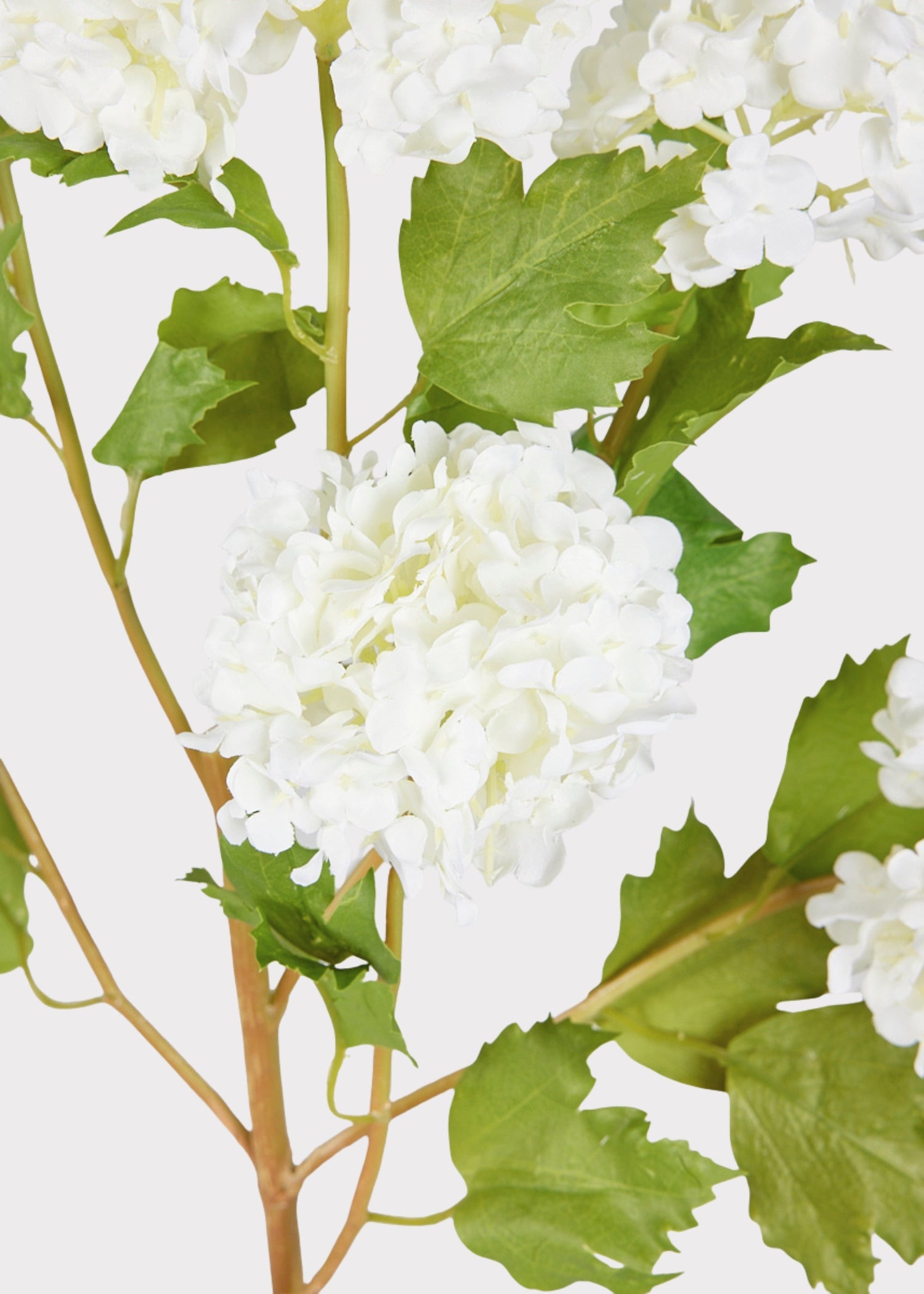 Faux Snowball Hydrangea in Crisp White - 43.5