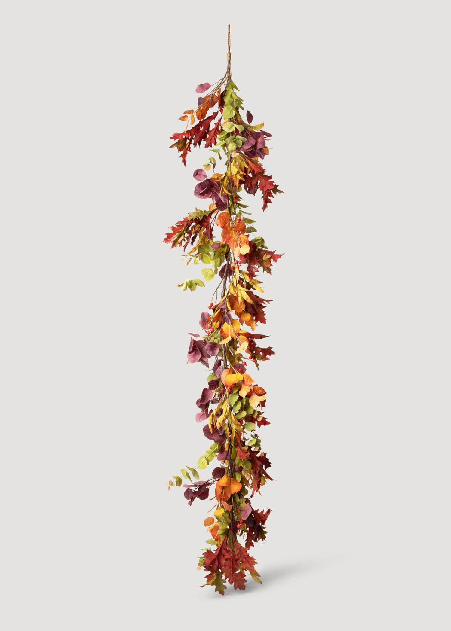 Deluxe Faux Eucalyptus Garland in Mixed Fall Hues - 78.5