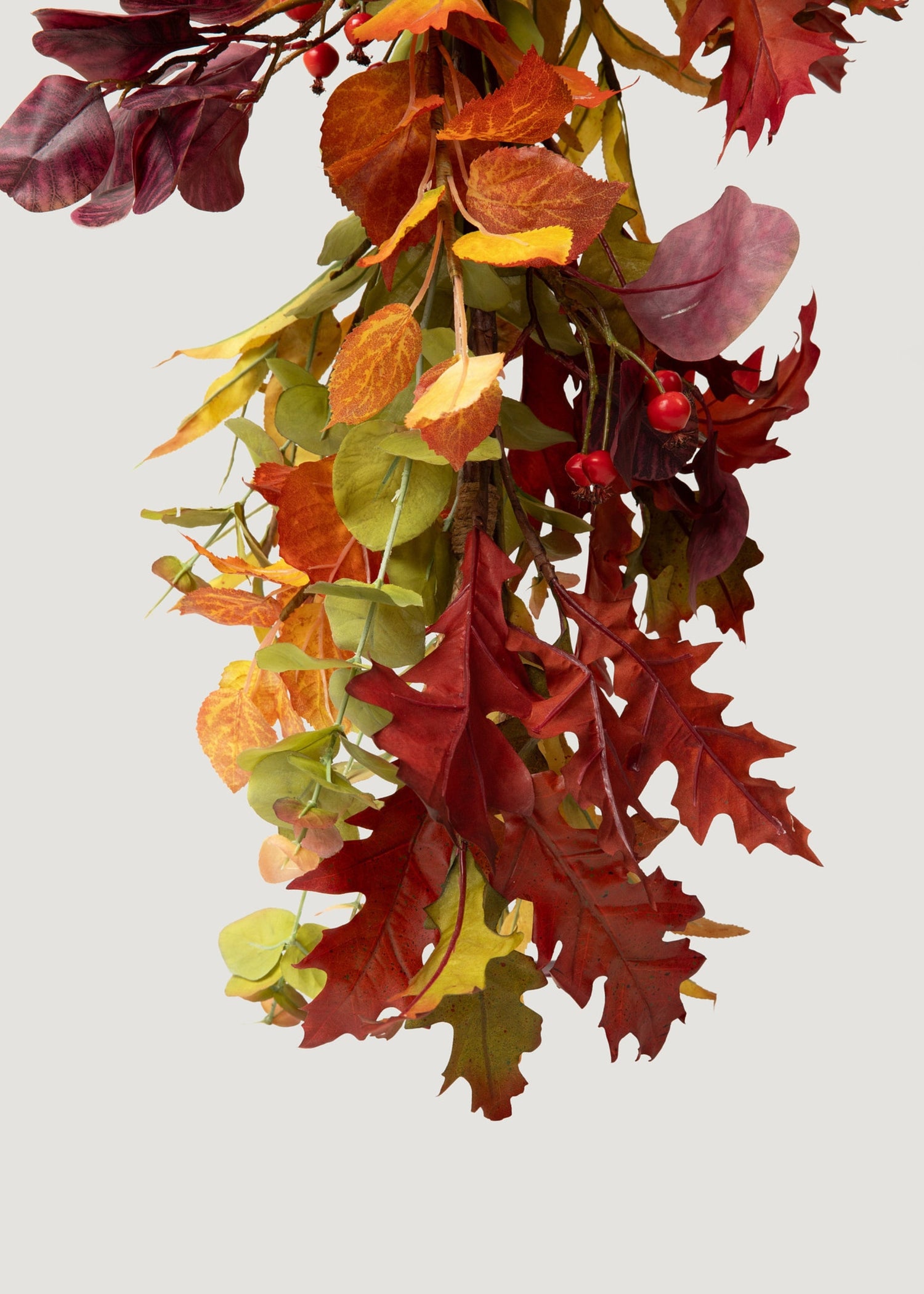 Deluxe Faux Eucalyptus Garland in Mixed Fall Hues - 78.5