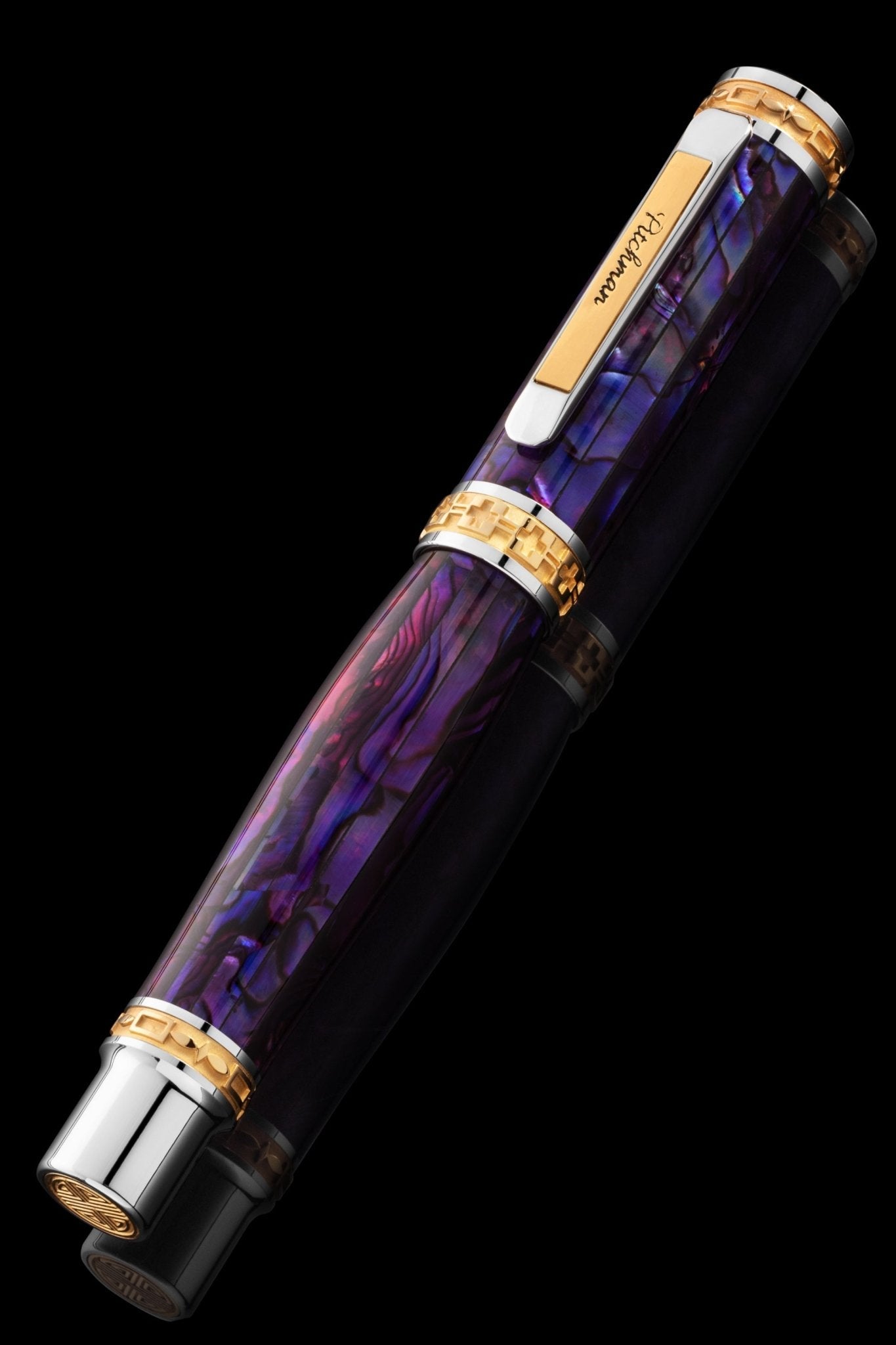 Closer Purple Abalone Shell Rollerball Pen