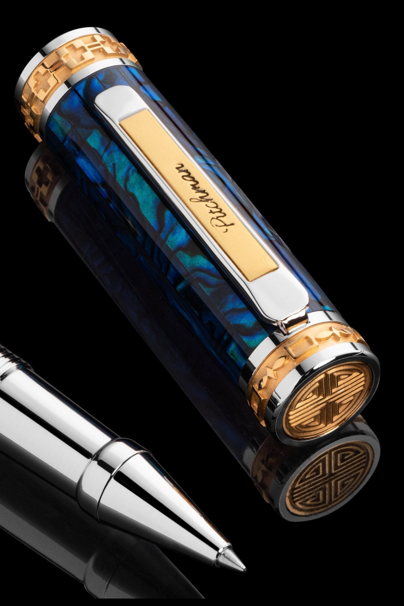 Closer LUXE Sapphire Abalone Shell Rollerball Pen