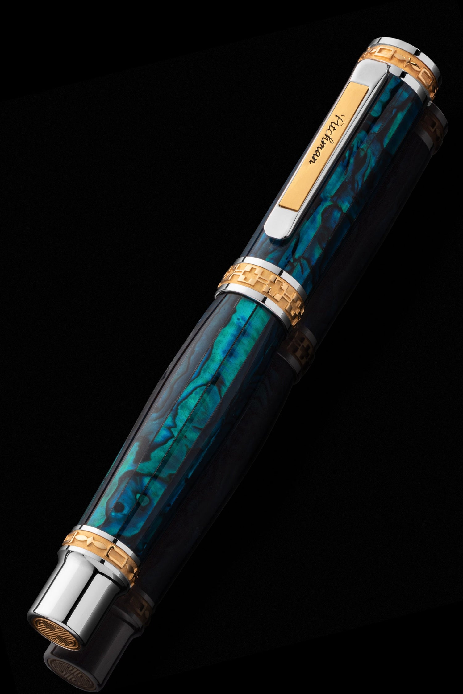 Closer Teal Abalone Shell Rollerball Pen