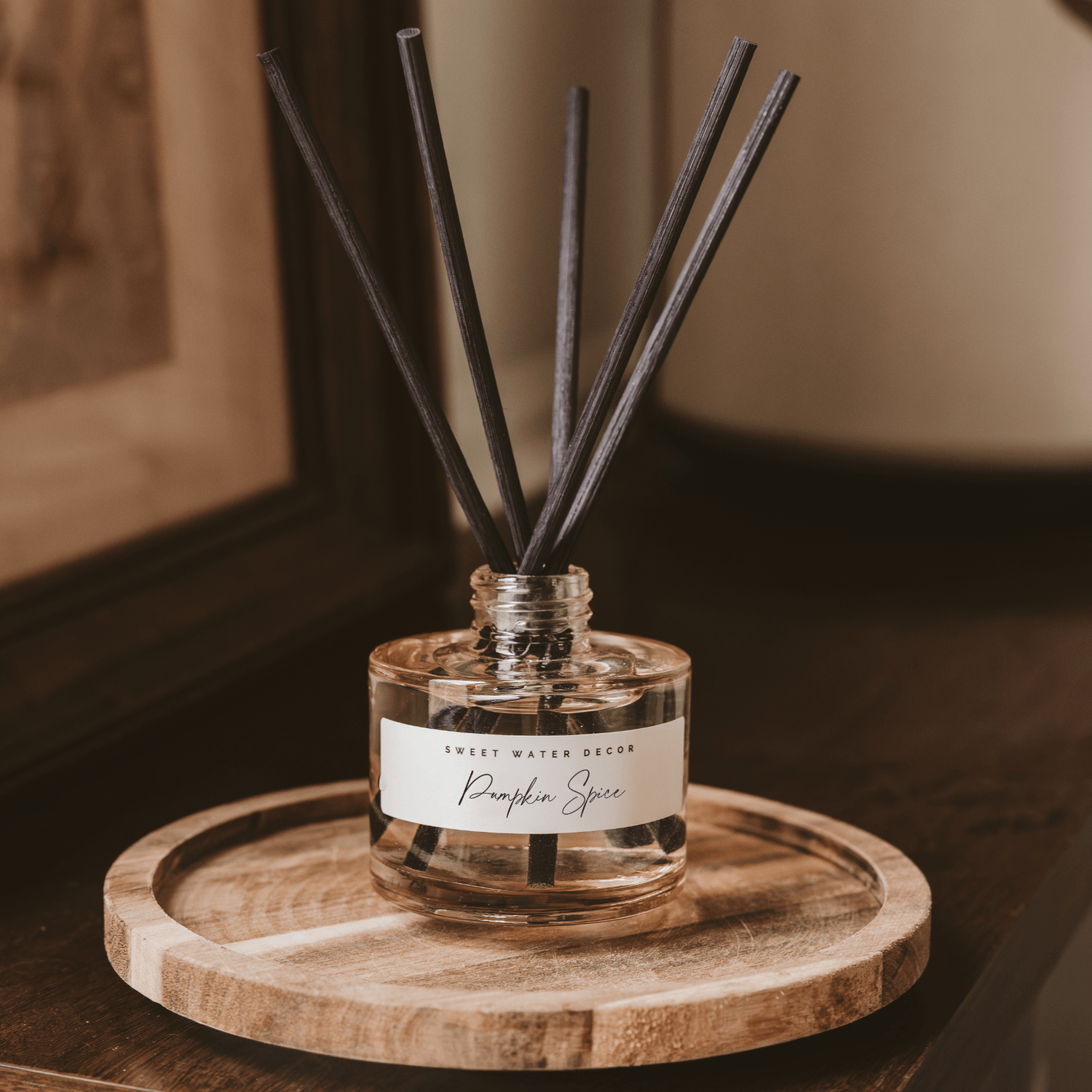Pumpkin Spice Tinted Glass Jar Reed Diffuser