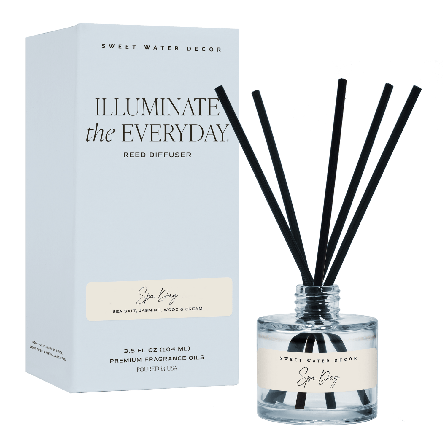 Spa Day Blue Tinted Glass Jar Reed Diffuser