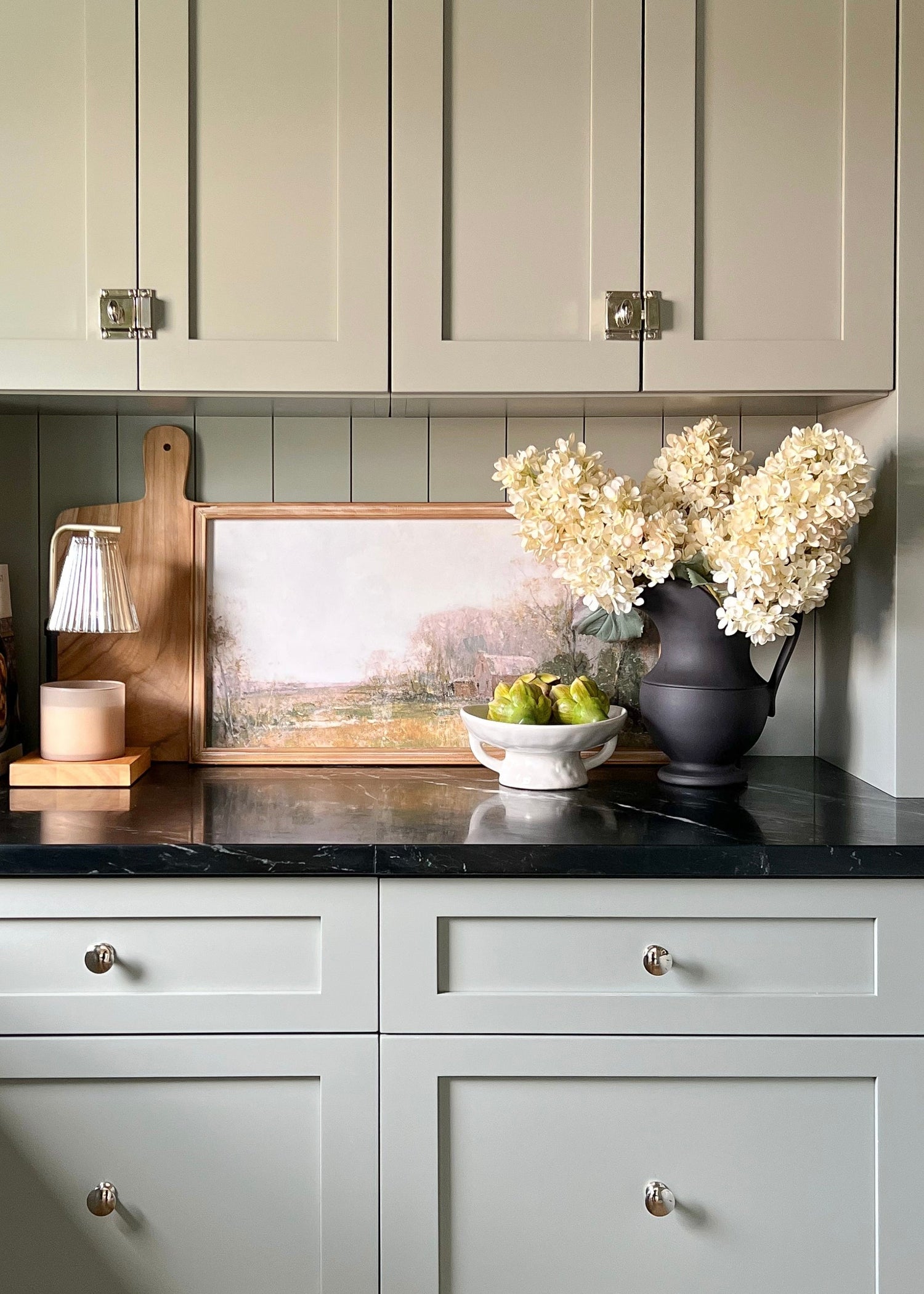 SAVE - Large Deluxe Faux Dried Cone Hydrangea in Parchment