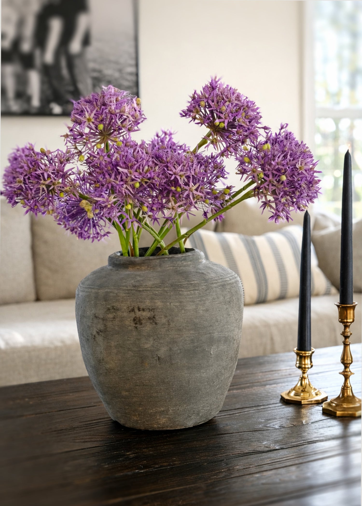 Artificial Allium Wildflower Bundle in Lavender - 30
