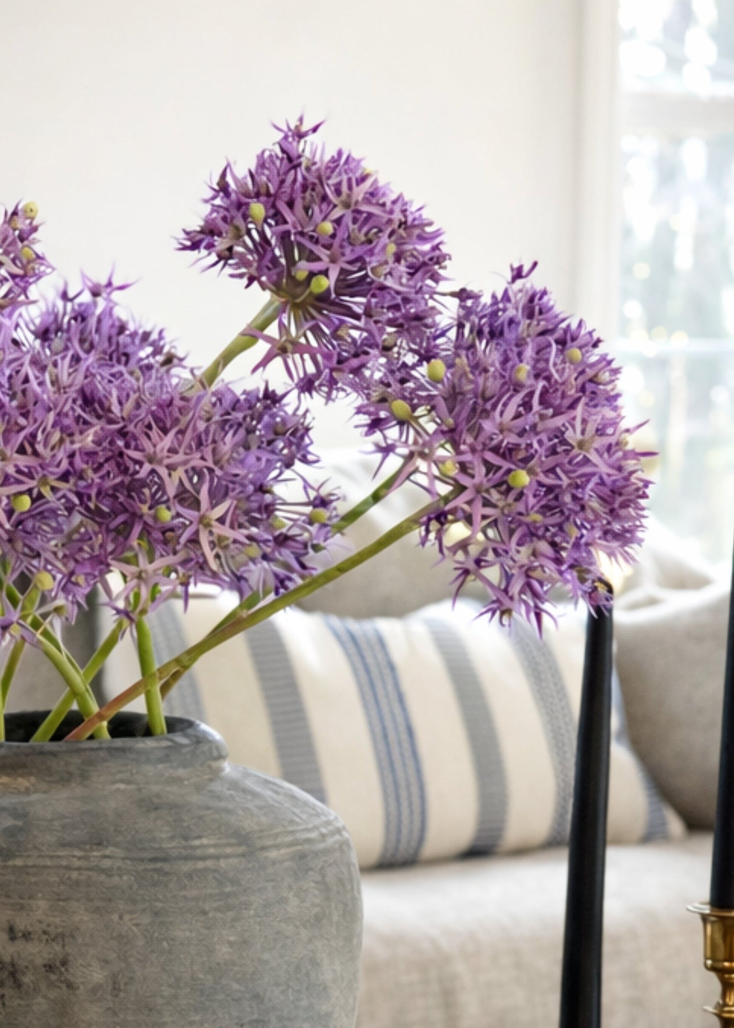 Artificial Allium Wildflower Bundle in Lavender - 30