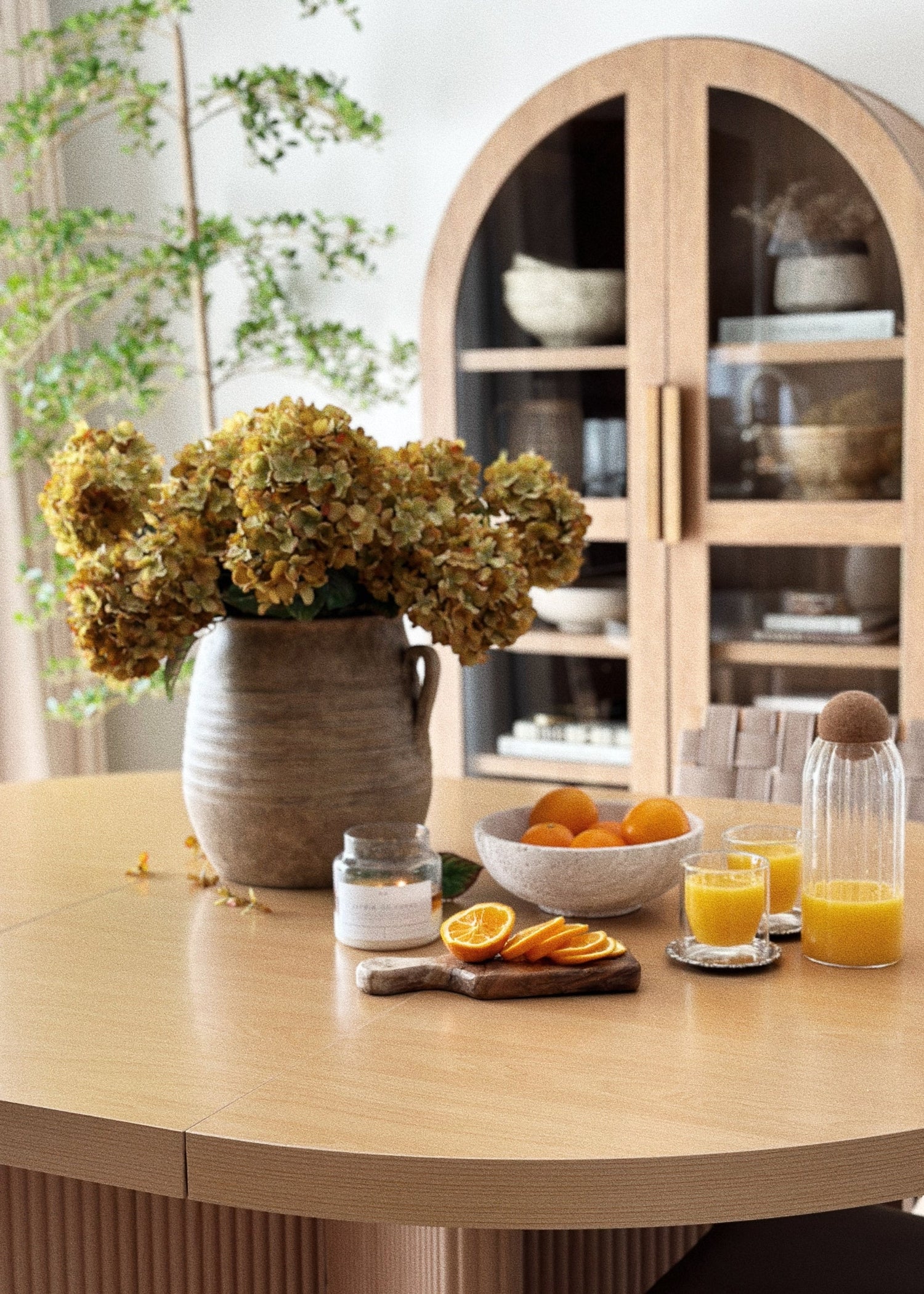 Vintage Antique Green Fake Hydrangea Bush - 20