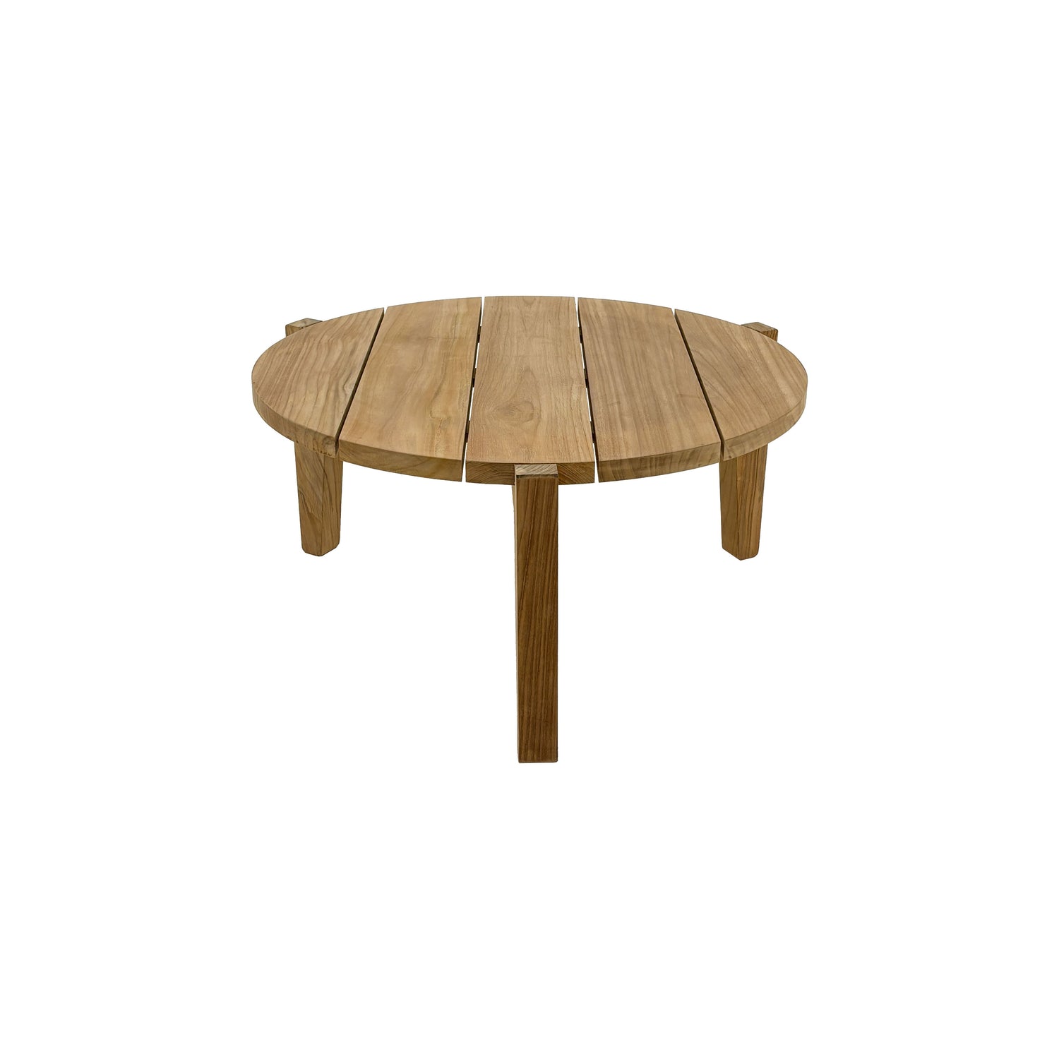 Carlsbad Natural Teak Wood Circular Coffee Table - 25-33