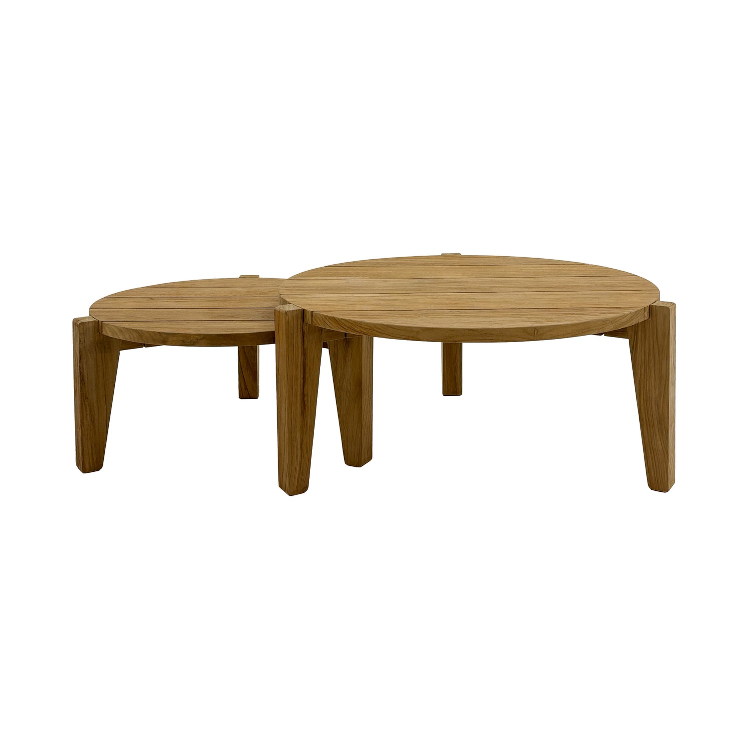 Carlsbad Natural Teak Wood Circular Coffee Table - 25-33