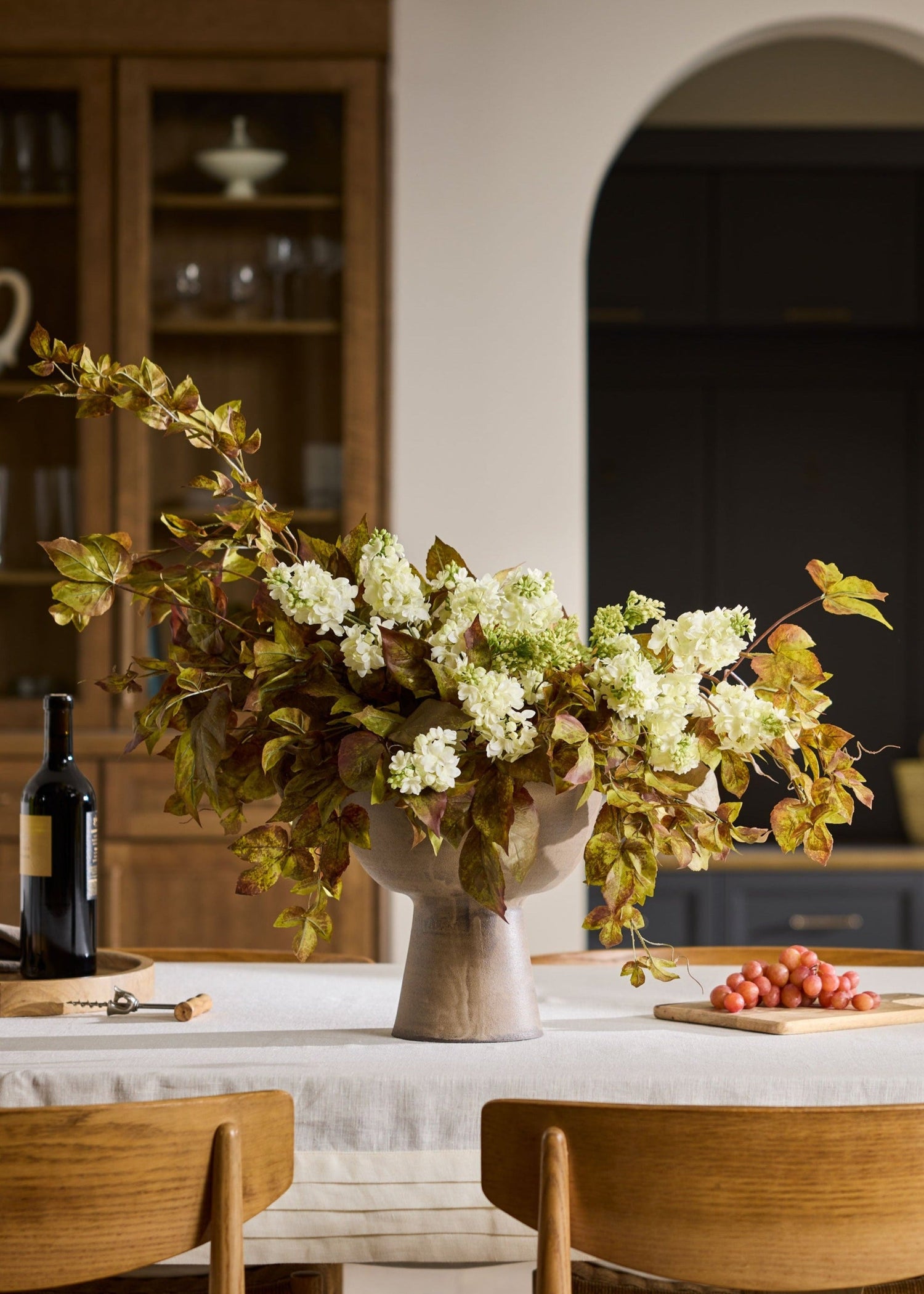Faux Grape Ivy Garland Stem in Green Eggplant - 48