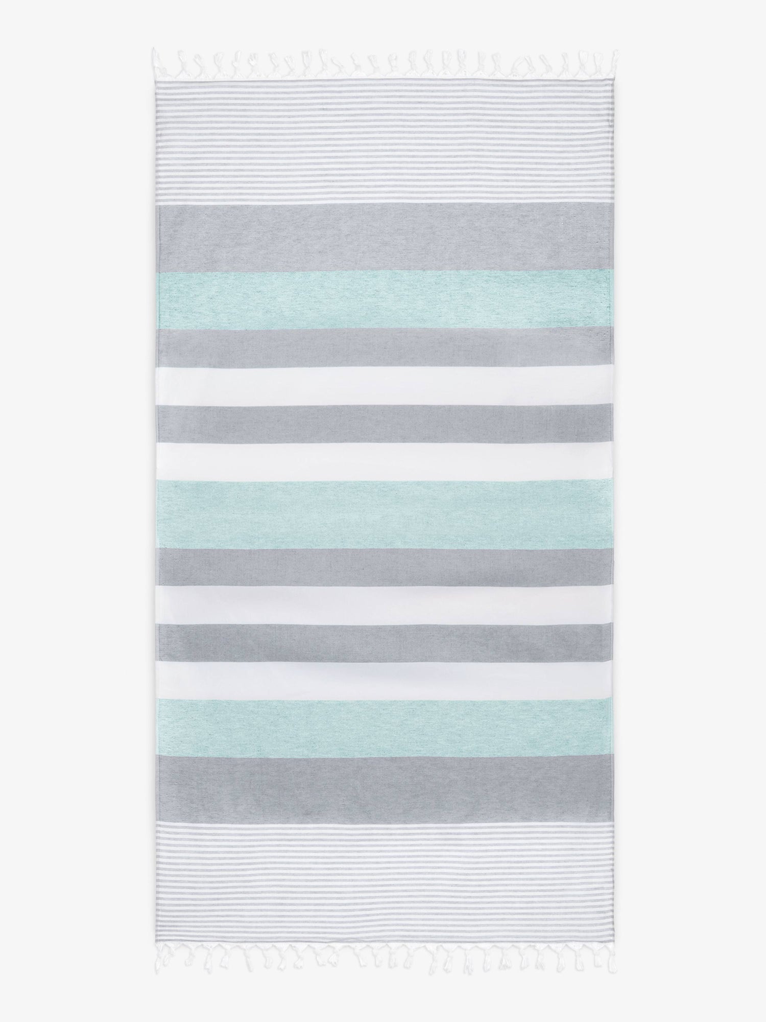 Teal & Gray Cape Cod Turkish Towel