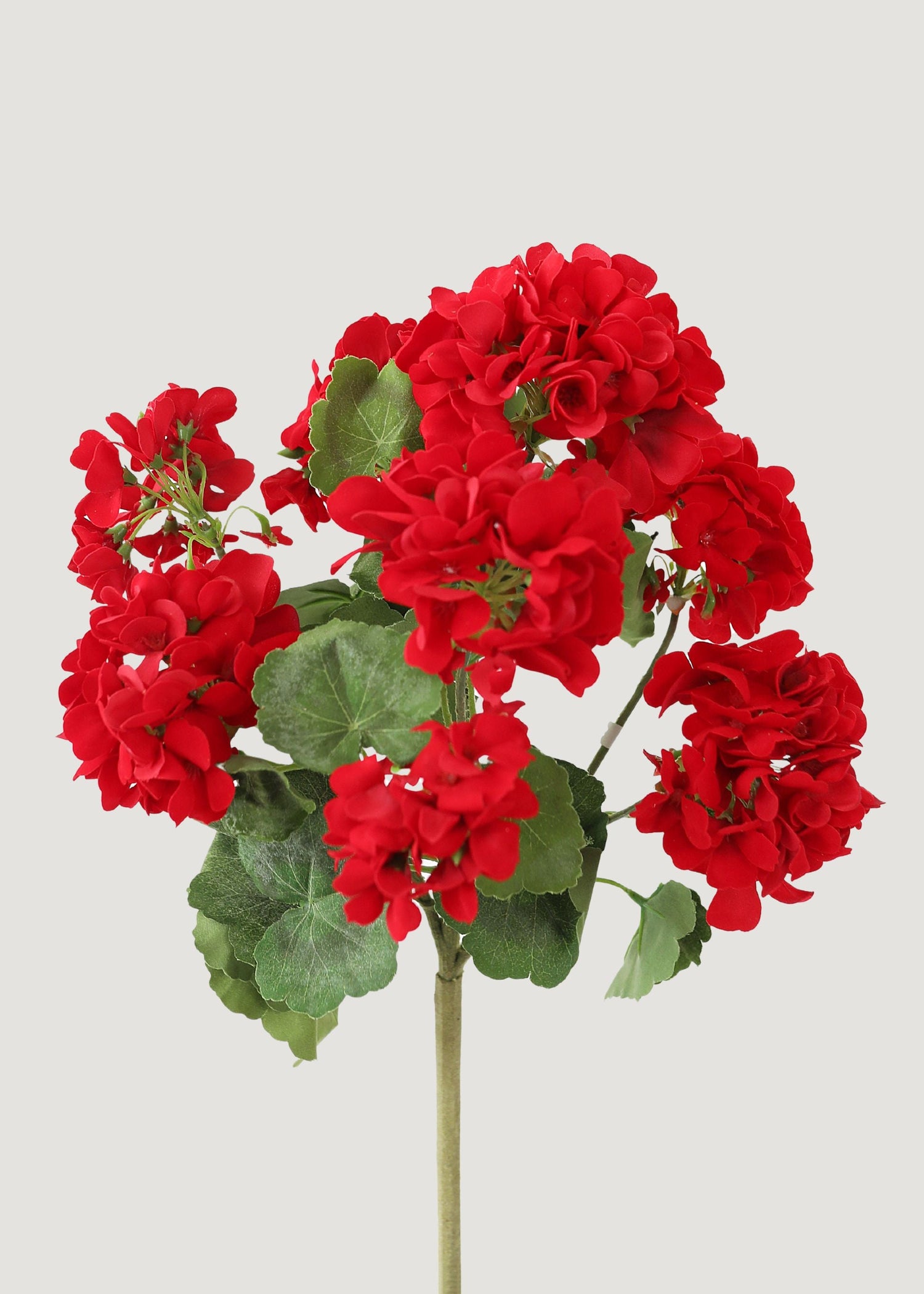 Outdoor Fake Flowers | Water Resistant Outdoor Red Geranium Bush - 18