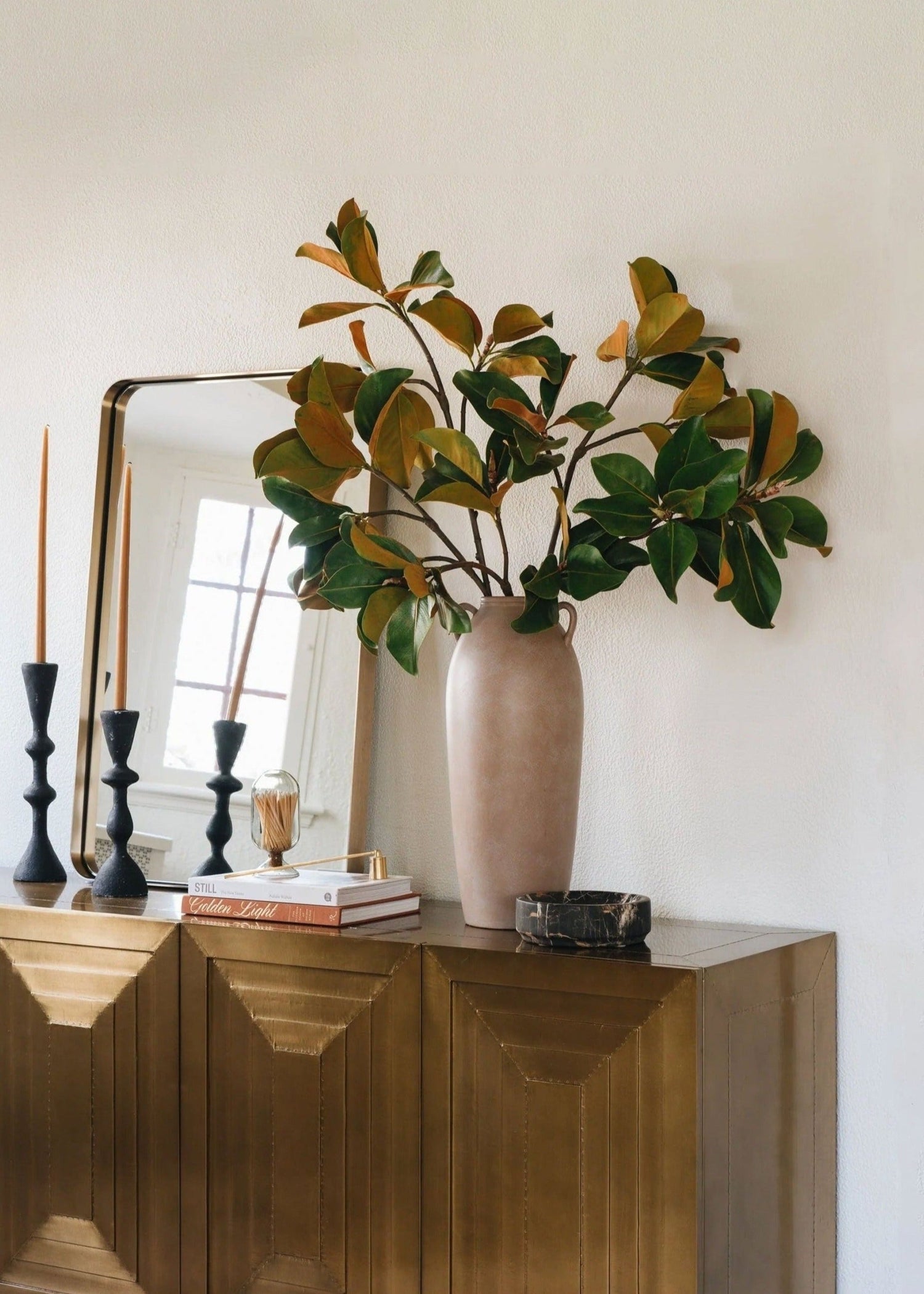 Faux Magnolia Leaf Branch - 41
