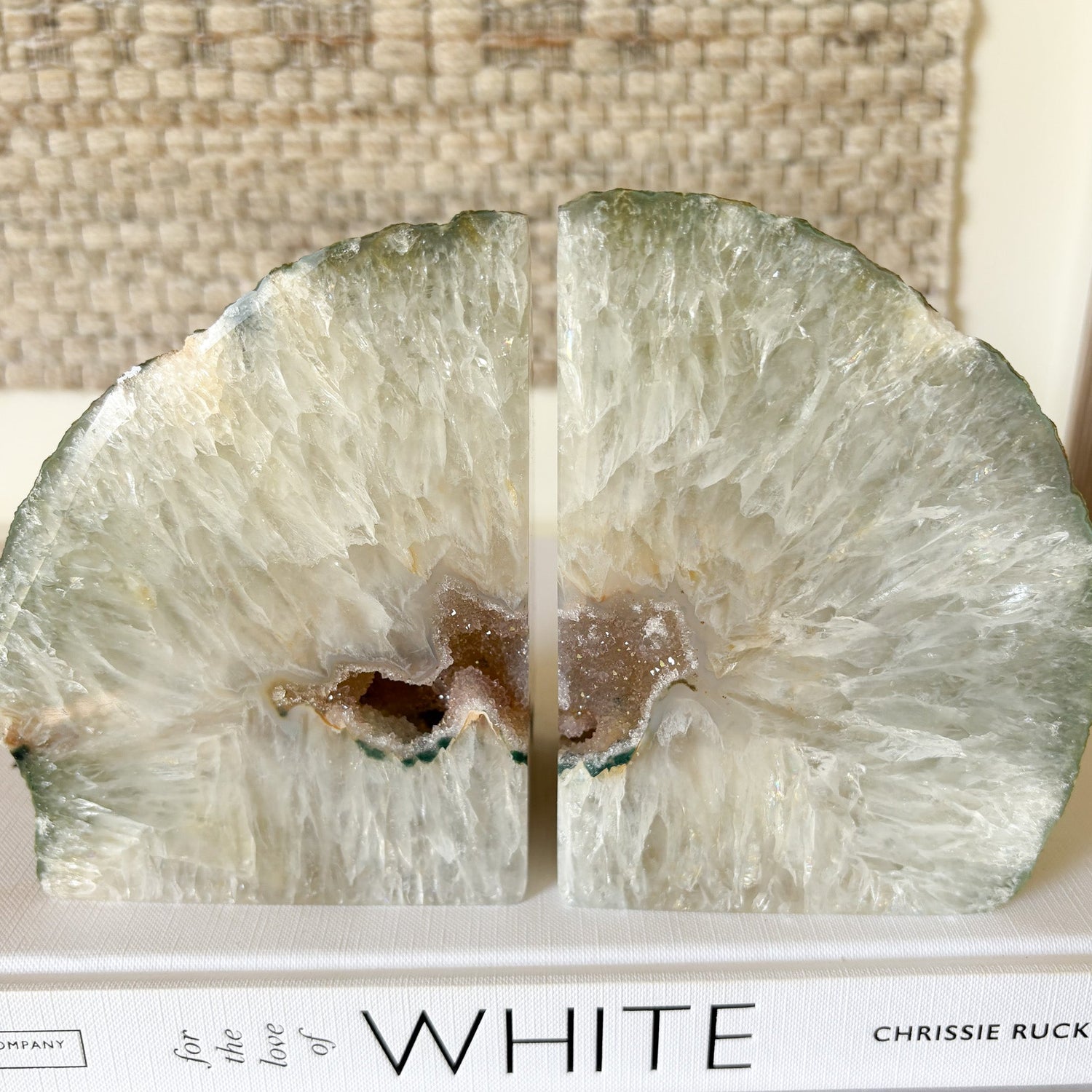Agate Druzy Bookend Pair