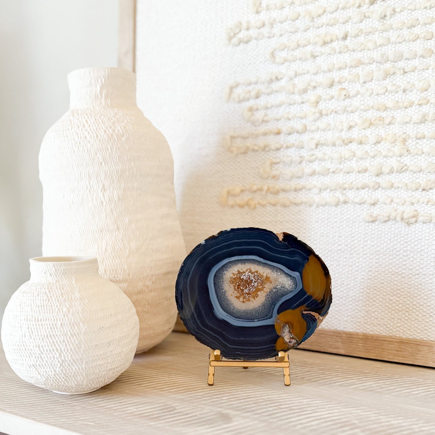 Brazilian Agate Druzy Slice