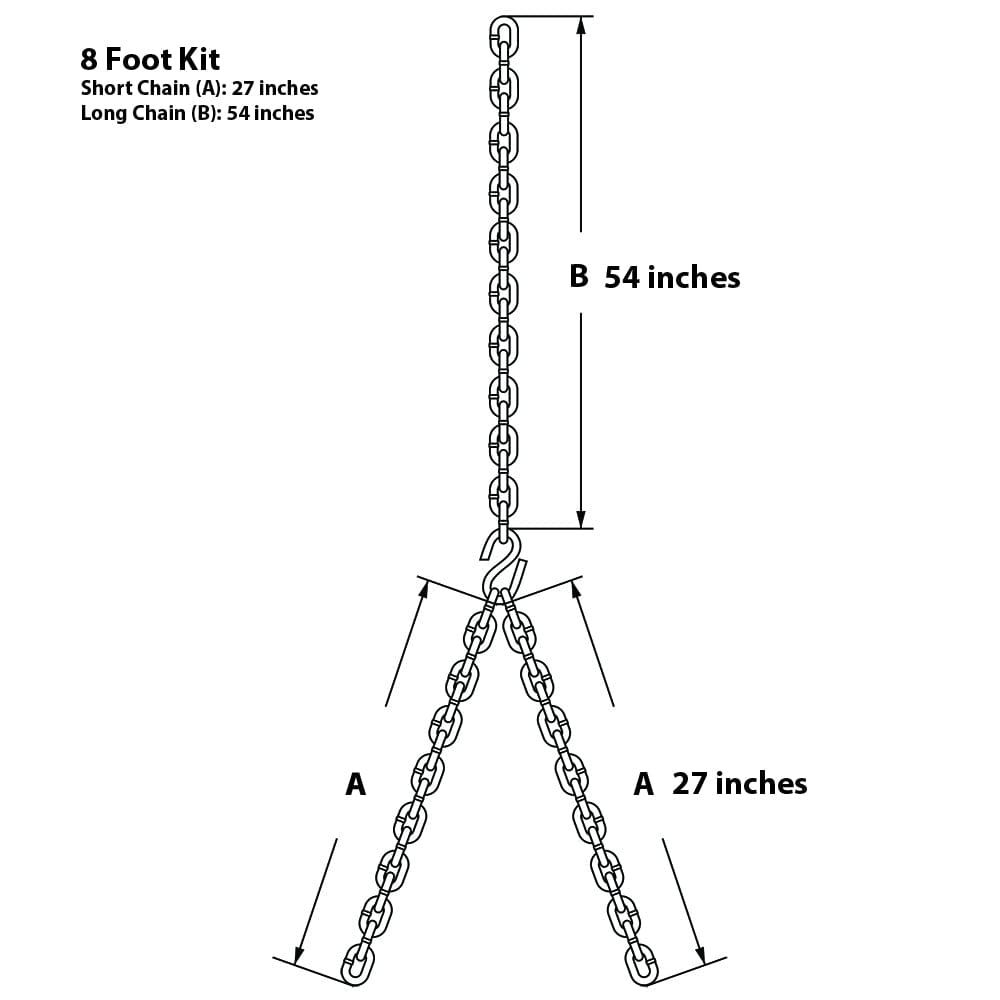Barn-Shed-Play Heavy Duty 700 Lb Stainless Steel Porch Swing Hanging Chain Kit