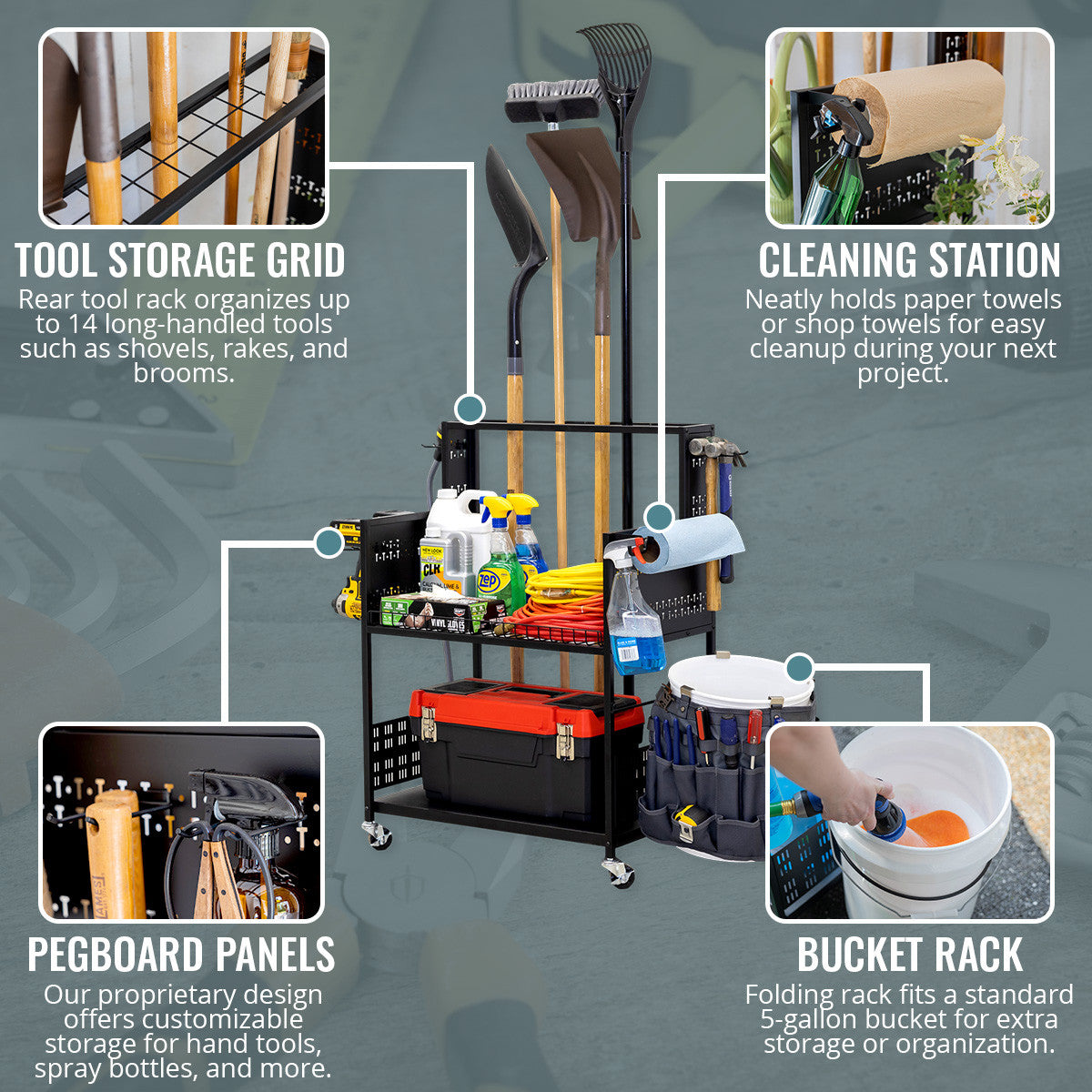 Goshen Tool Storage Organizer | Holds 250 lbs