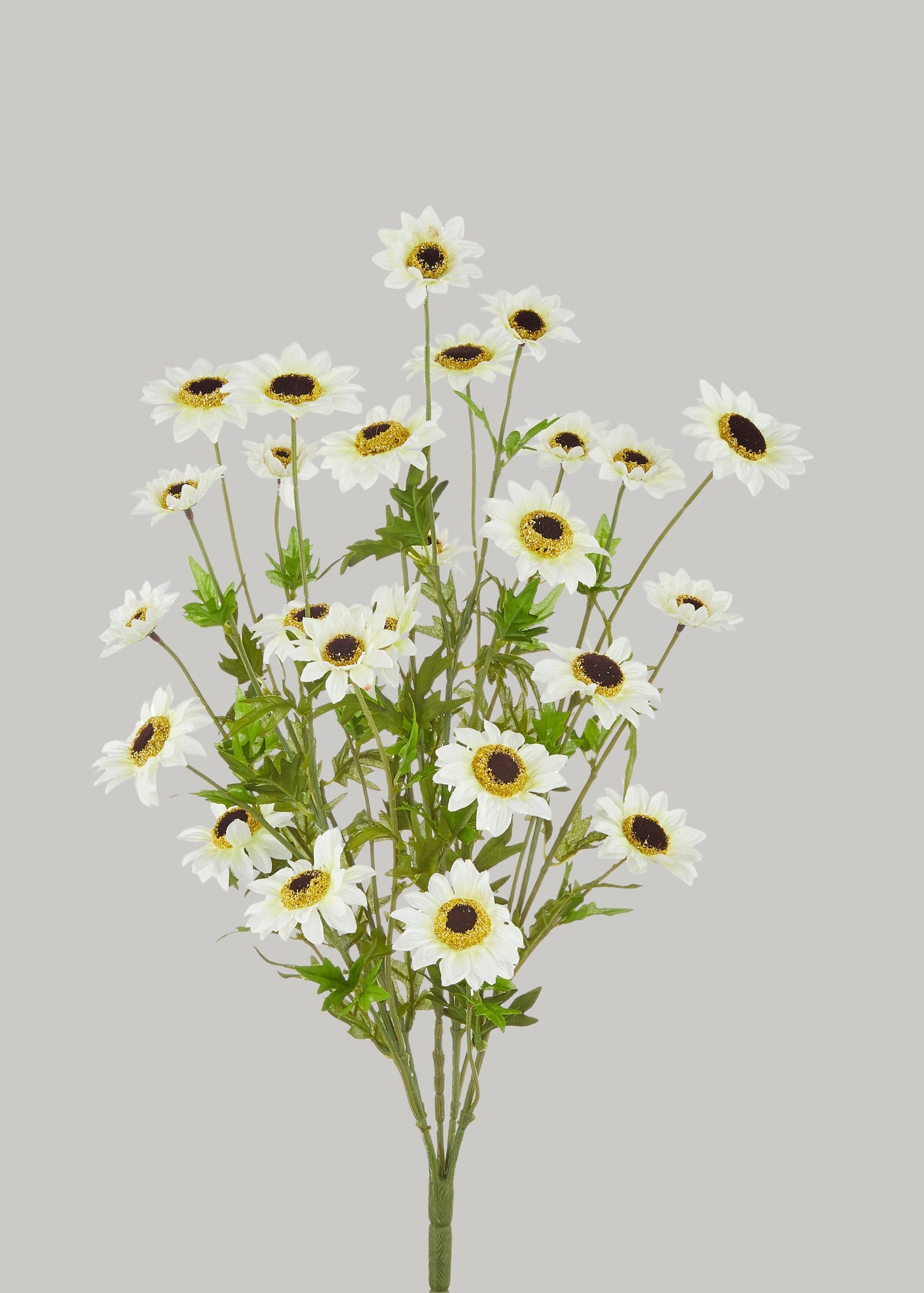 Fake Black-Eyed-Susan Wildflower Bush in White - 25