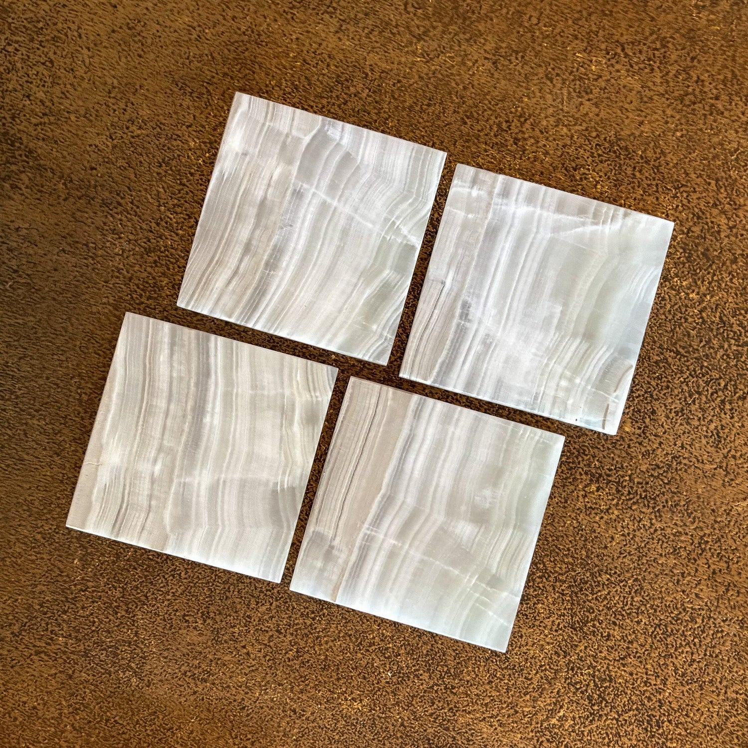 Grey Onyx Coaster Set